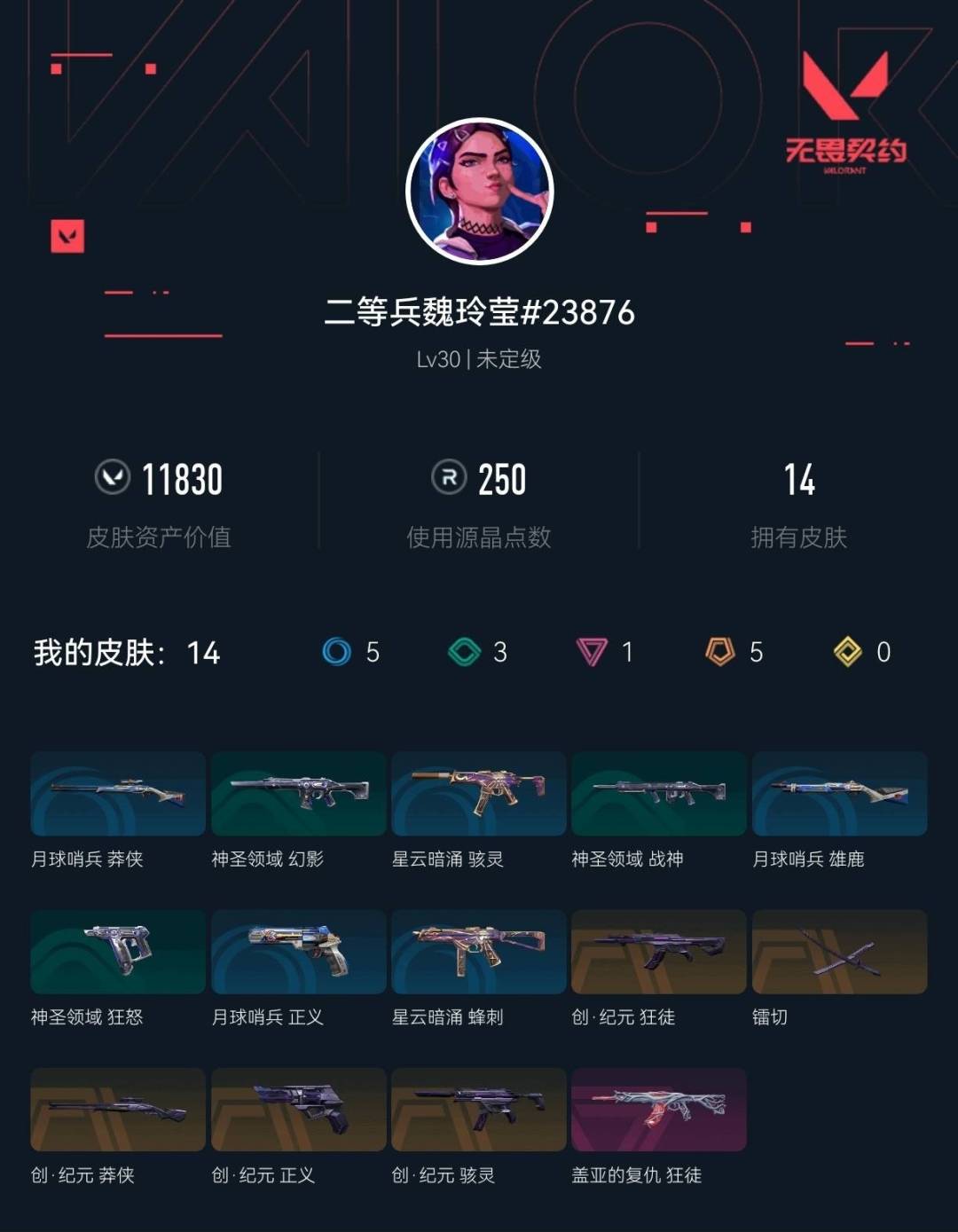WWQLX442931无畏契约账号详情图6 WWQLX442931无畏契约账号详情图6