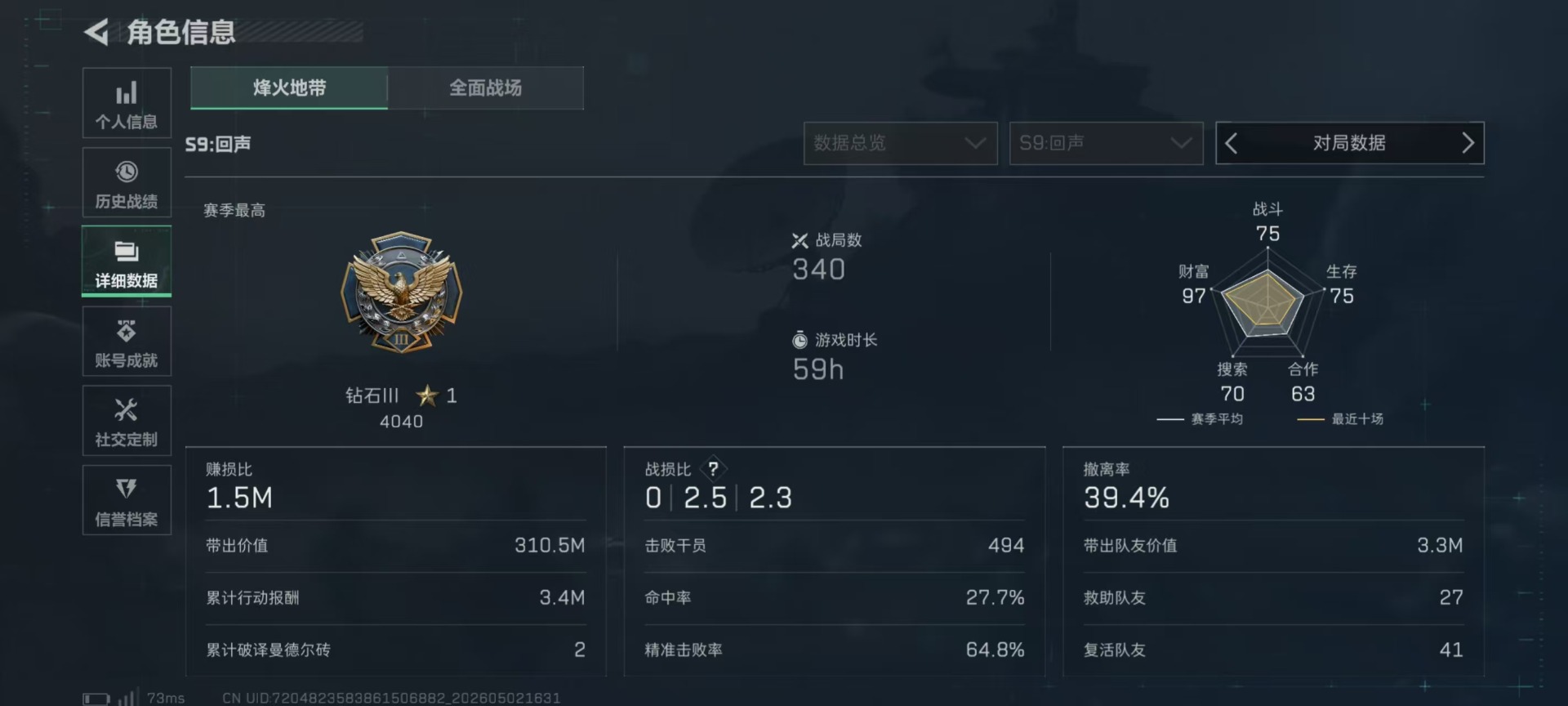SJZQM4115236三角洲行动账号详情图27