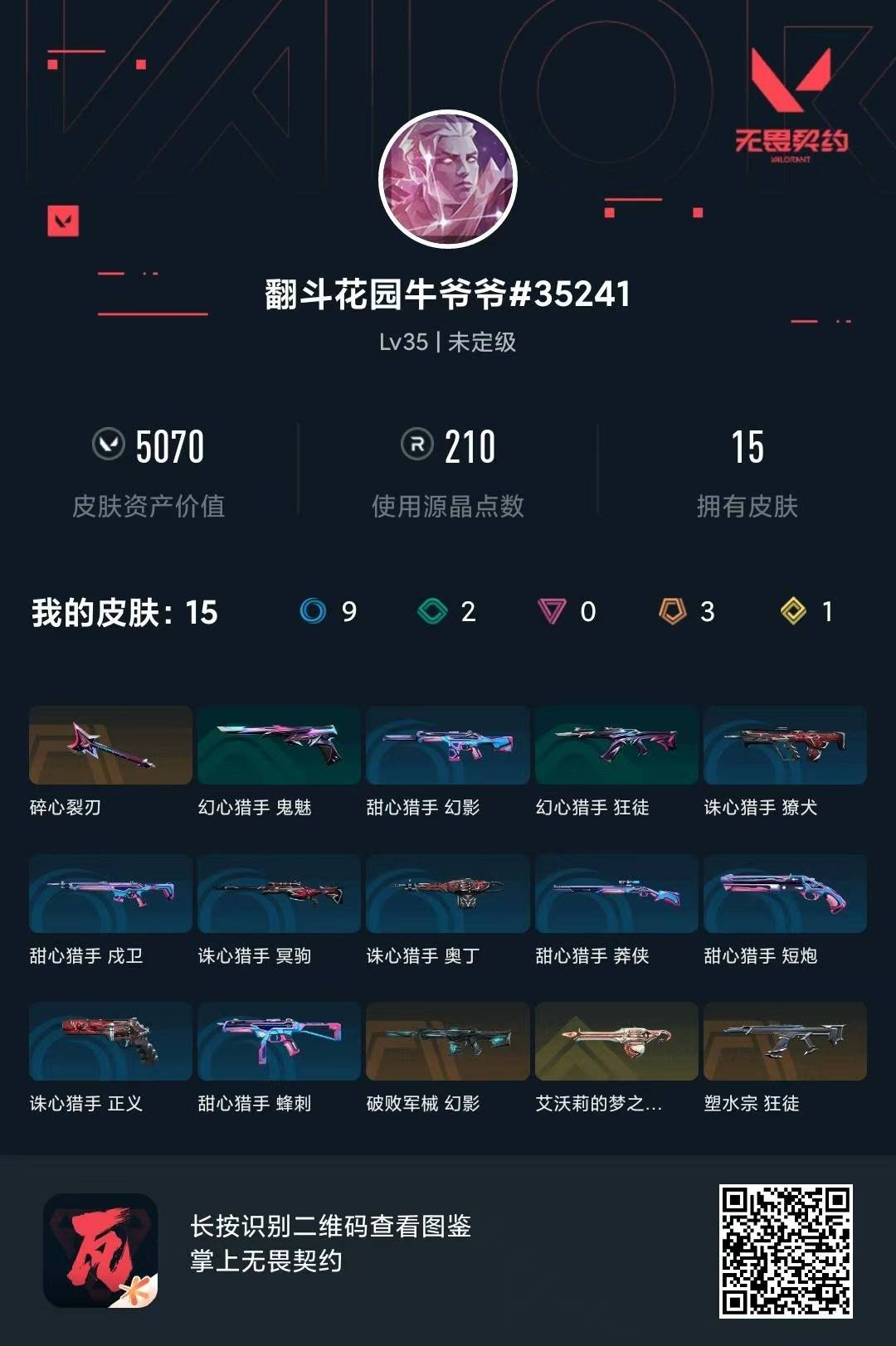 WWQLX443069无畏契约账号详情图5