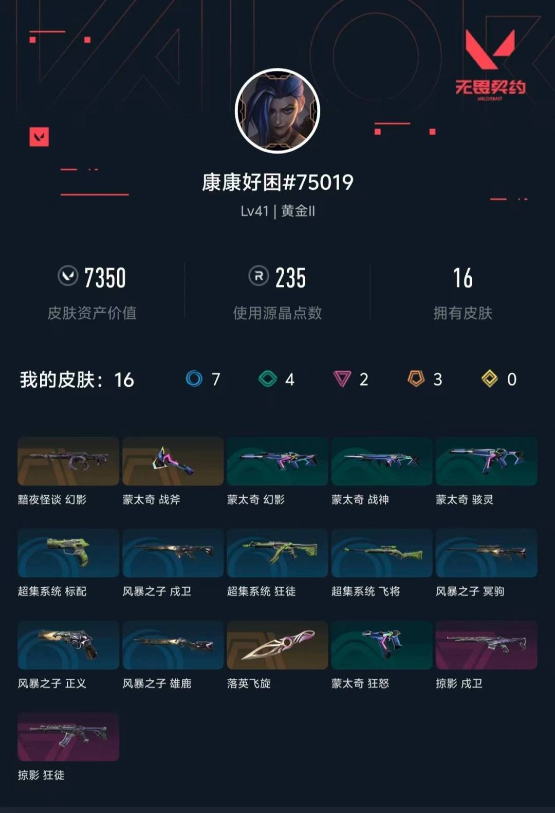 WWQLX439828无畏契约账号详情图3 WWQLX439828无畏契约账号详情图3