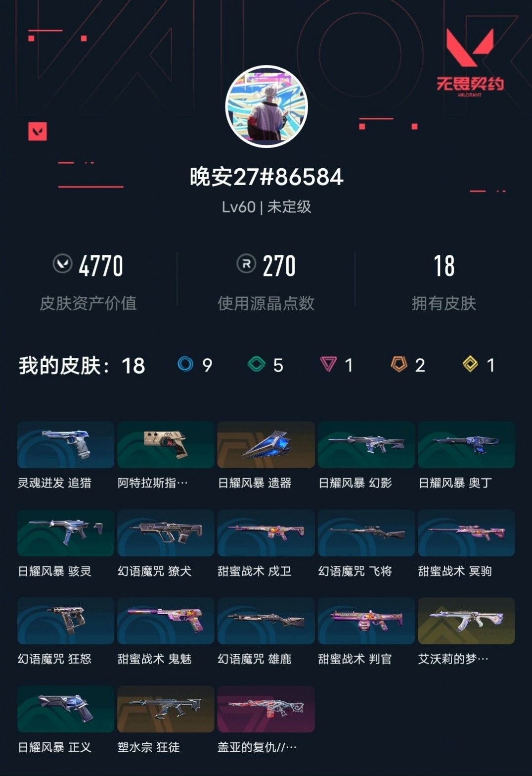 WWQLX440119无畏契约账号详情图3 WWQLX440119无畏契约账号详情图3