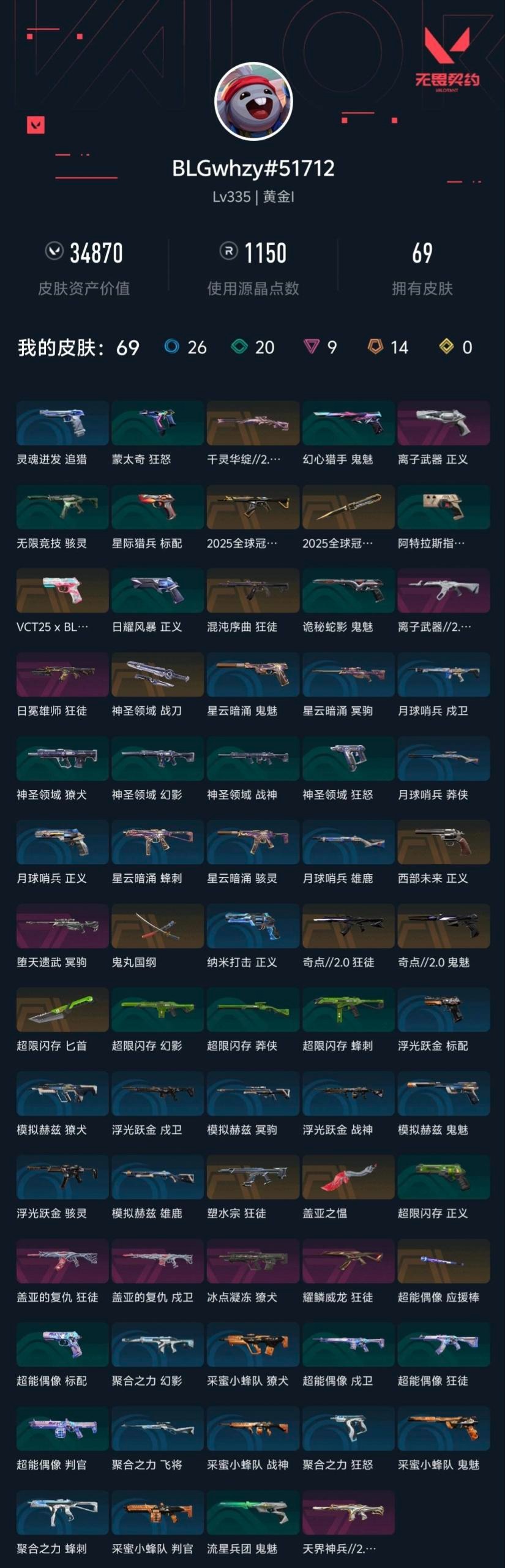 WWQLX441578无畏契约账号详情图3 WWQLX441578无畏契约账号详情图3