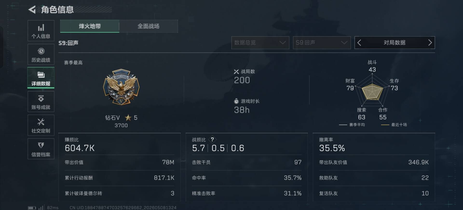 SJZQM4154741三角洲行动账号详情图10 SJZQM4154741三角洲行动账号详情图10