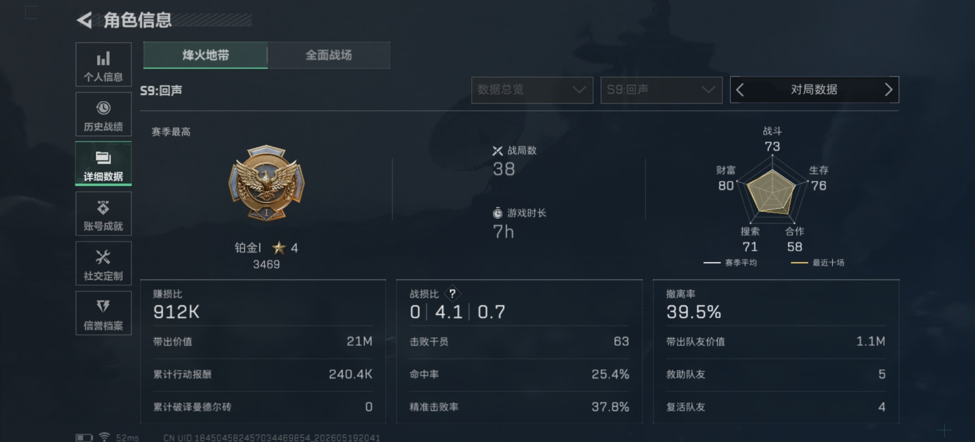 SJZQM4145017三角洲行动账号详情图5 SJZQM4145017三角洲行动账号详情图5