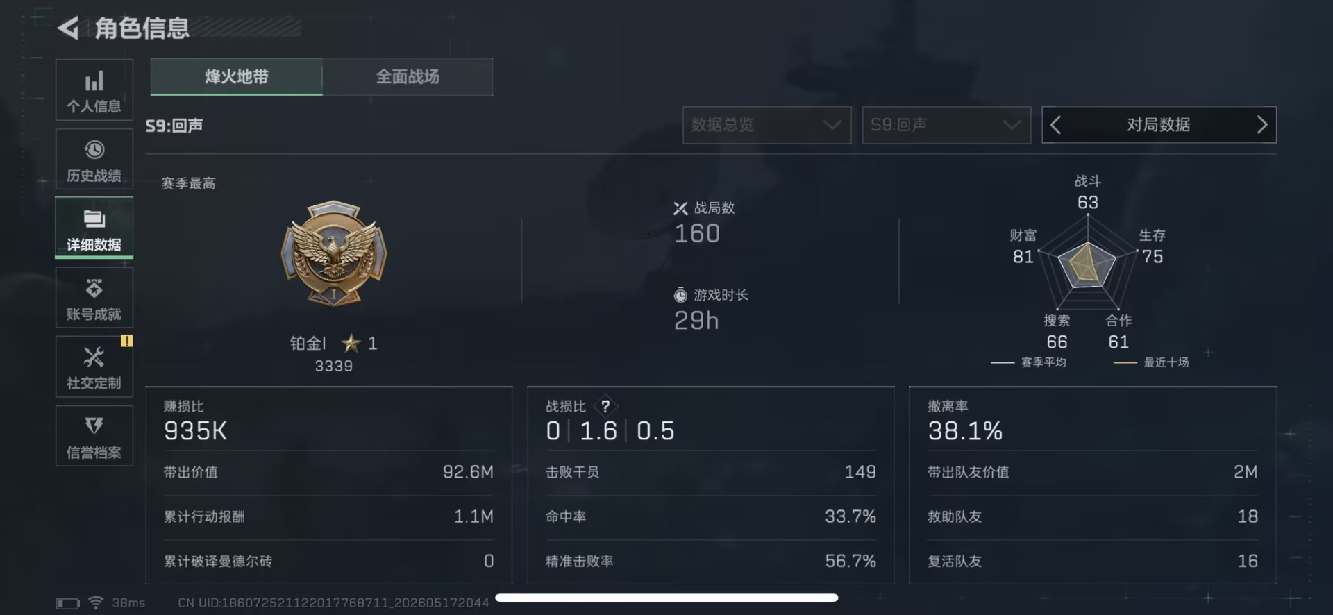 SJZQM4155523三角洲行动账号详情图6 SJZQM4155523三角洲行动账号详情图6