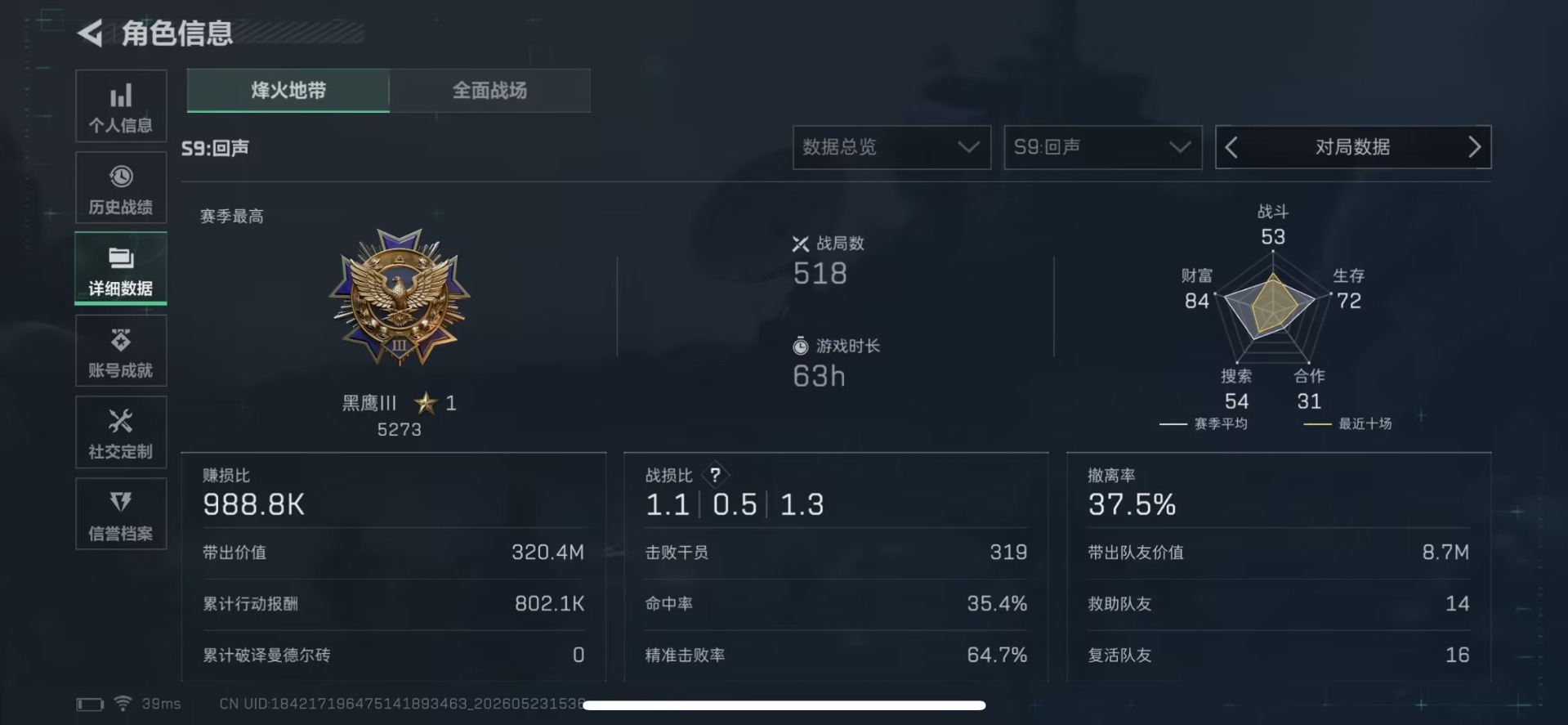 SJZQM4166424三角洲行动账号详情图3 SJZQM4166424三角洲行动账号详情图3