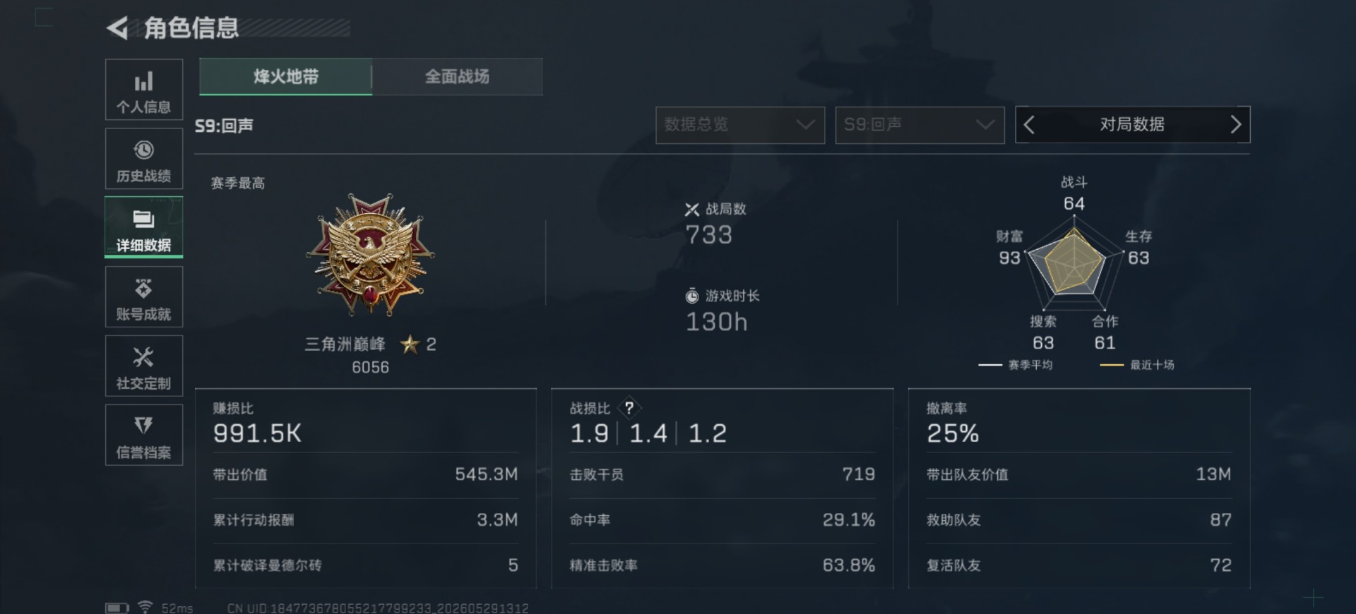 SJZQM4163763三角洲行动账号详情图5 SJZQM4163763三角洲行动账号详情图5