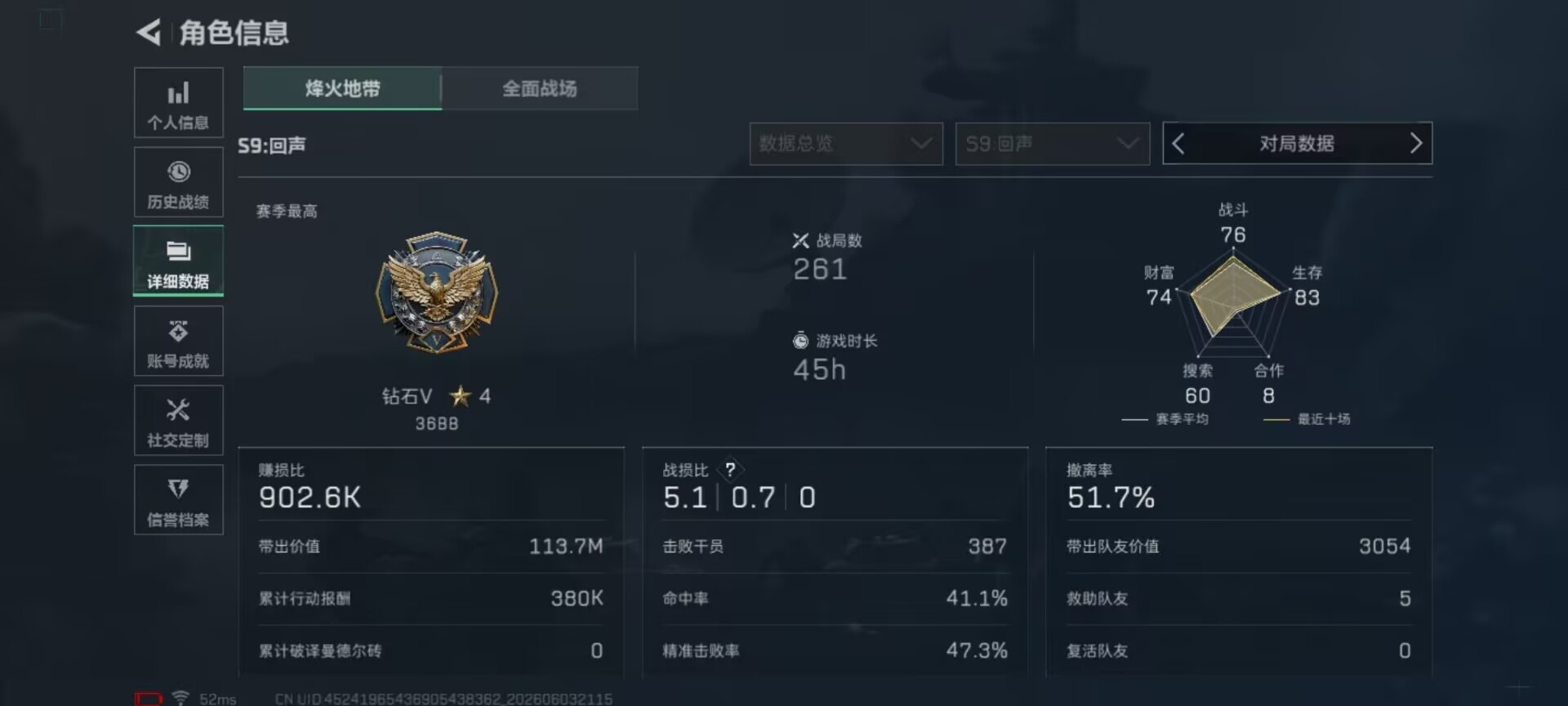 SJZQM4163576三角洲行动账号详情图19 SJZQM4163576三角洲行动账号详情图19