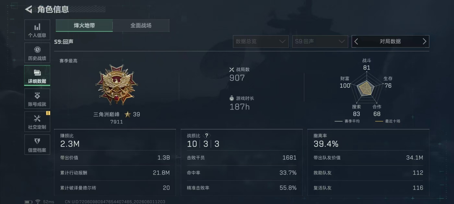 SJZQM4154921三角洲行动账号详情图33 SJZQM4154921三角洲行动账号详情图33