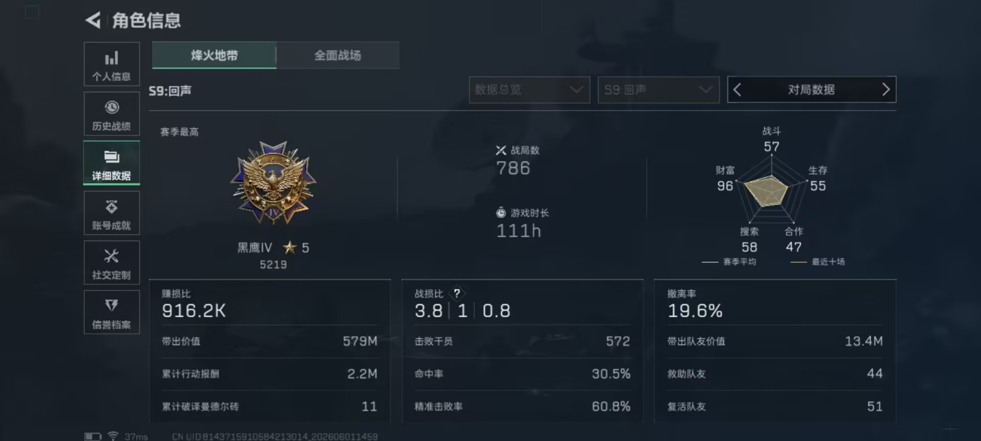 SJZQM4160300三角洲行动账号详情图23