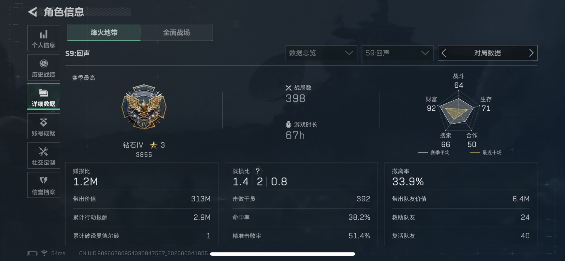 SJZQM4160349三角洲行动账号详情图3