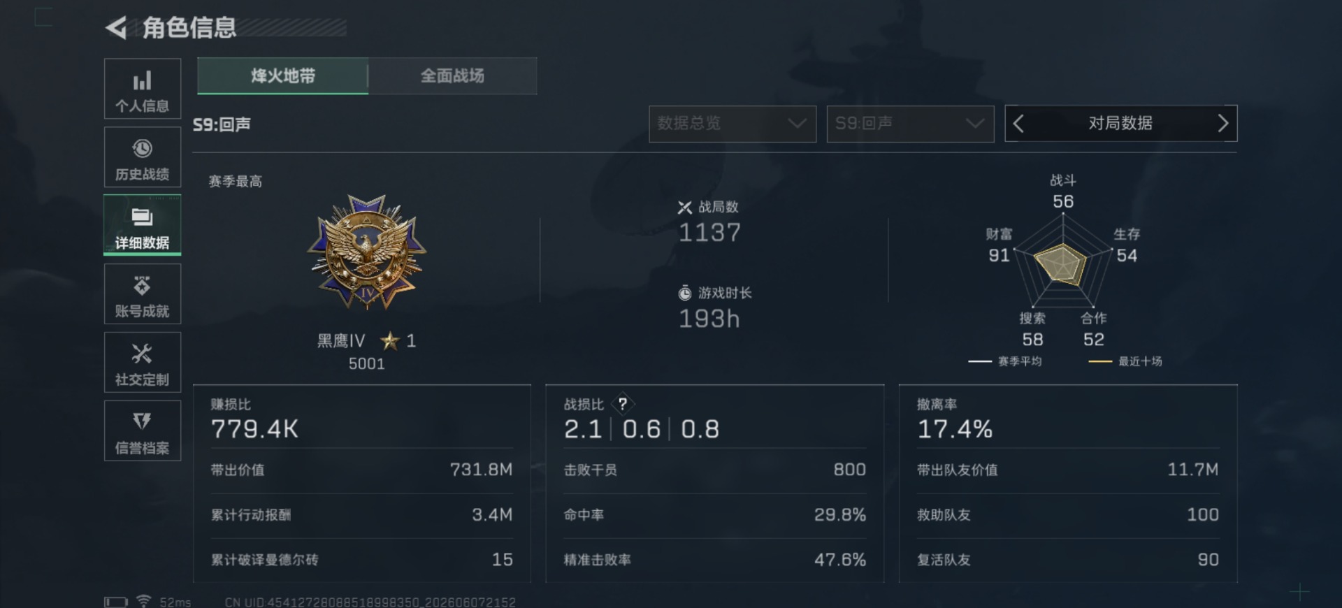 SJZQM4193382三角洲行动账号详情图5 SJZQM4193382三角洲行动账号详情图5