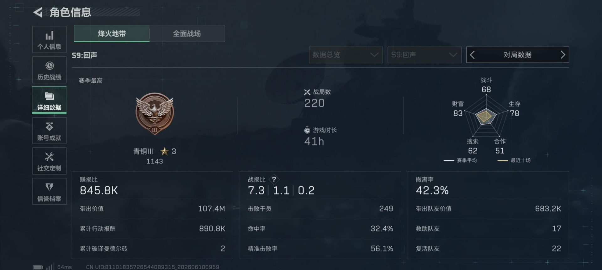 SJZQM4156986三角洲行动账号详情图22