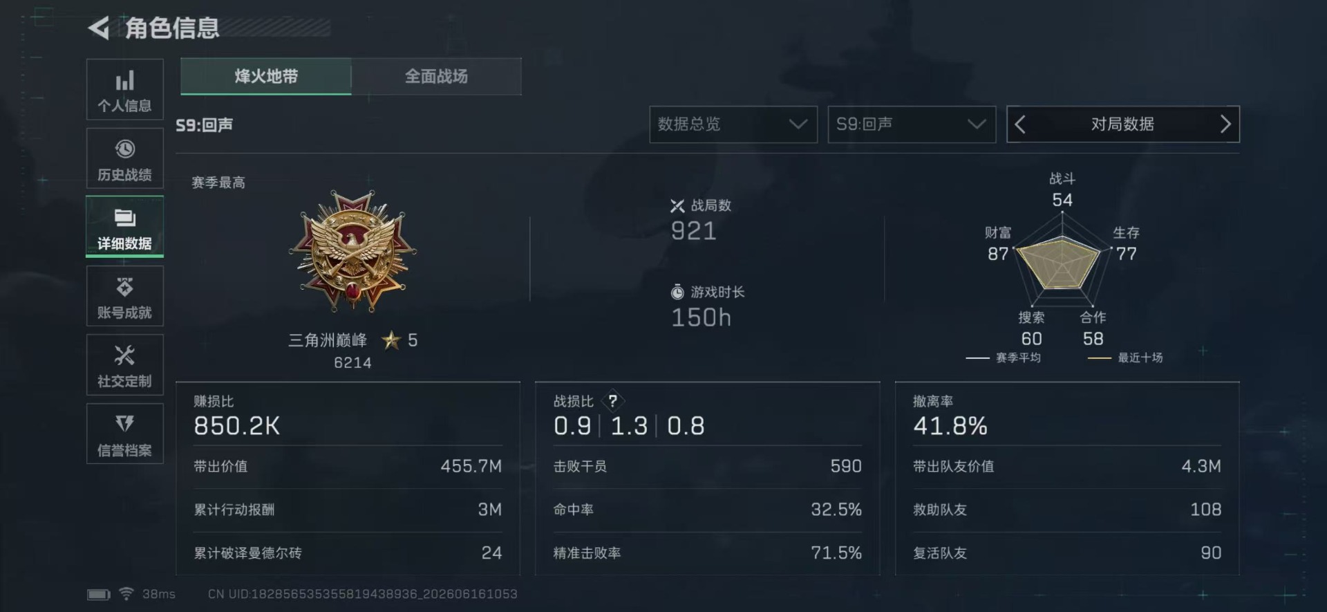 SJZQM4191817三角洲行动账号详情图5 SJZQM4191817三角洲行动账号详情图5