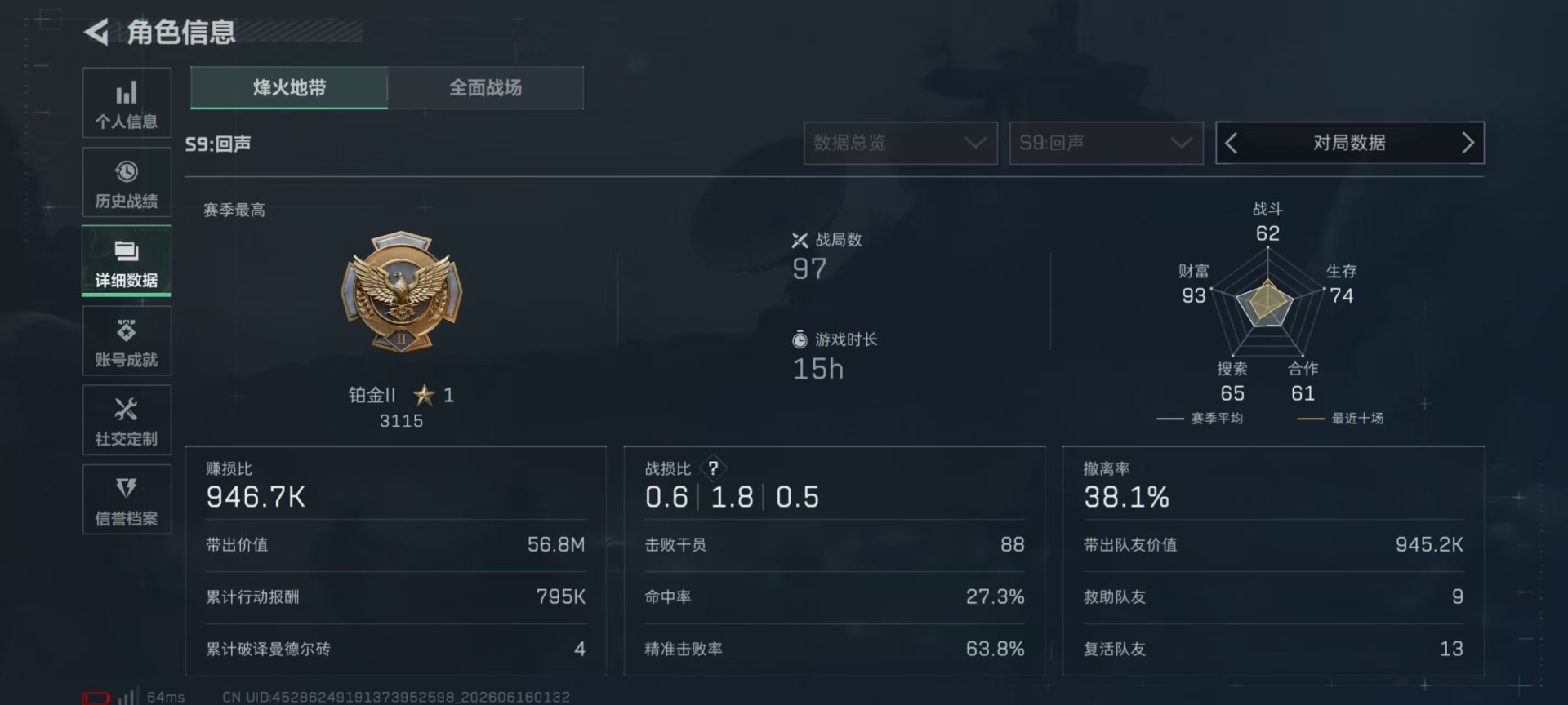 SJZQM4162623三角洲行动账号详情图27 SJZQM4162623三角洲行动账号详情图27