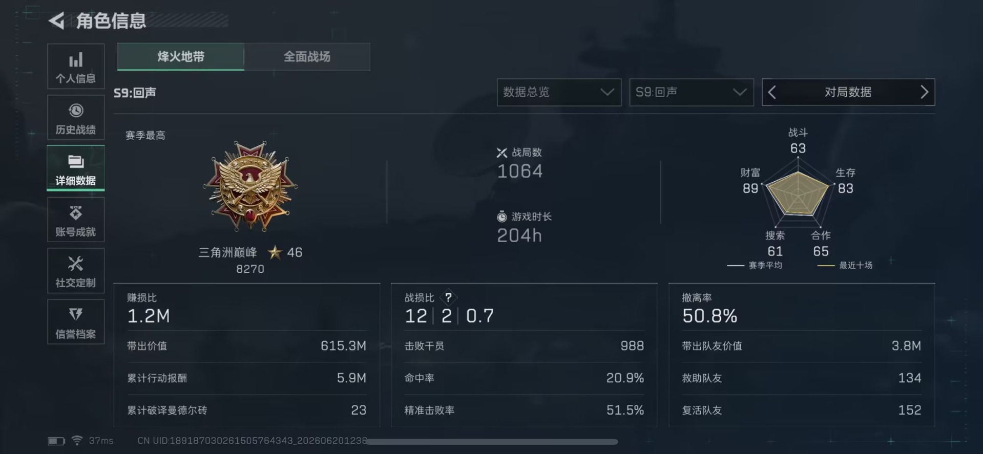 SJZQM4187745三角洲行动账号详情图15