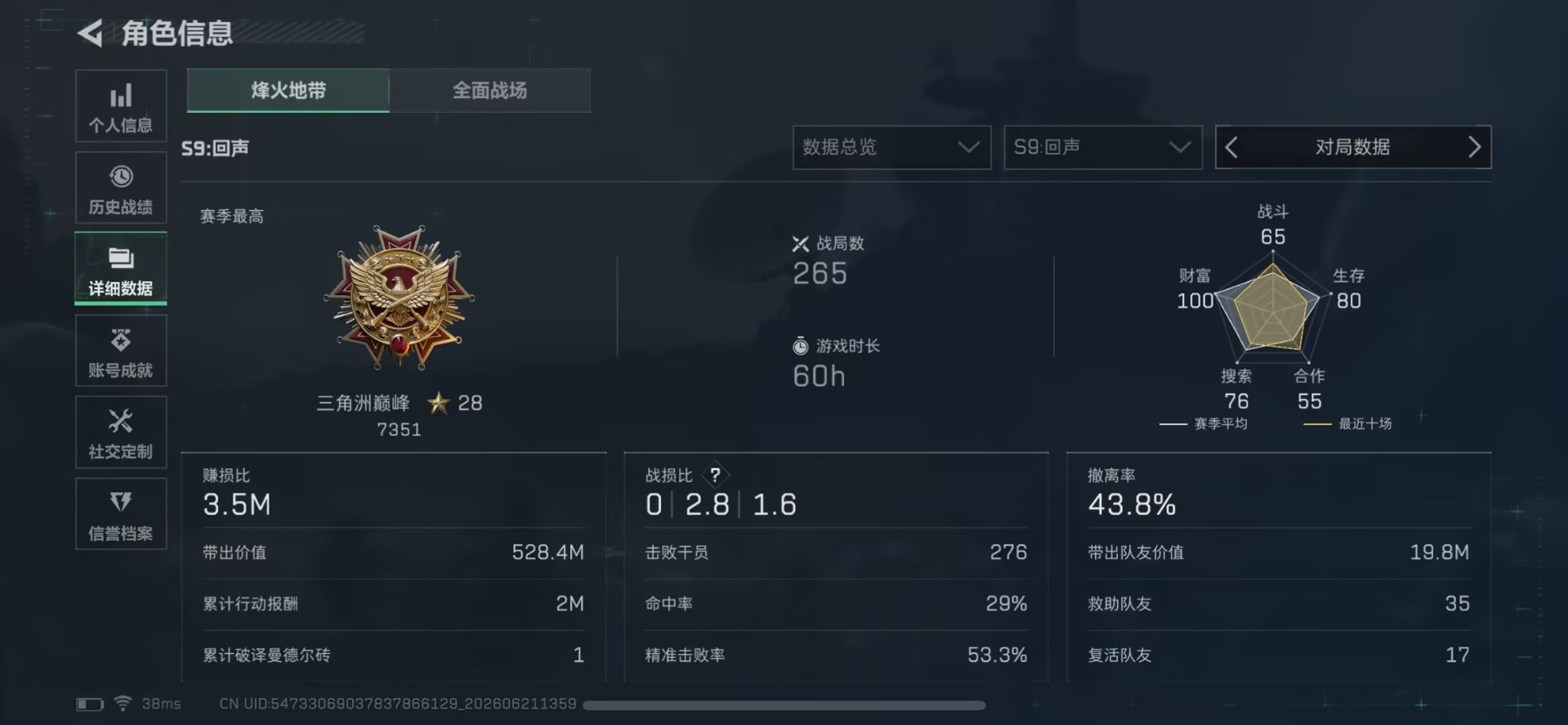 SJZQM4186413三角洲行动账号详情图4 SJZQM4186413三角洲行动账号详情图4