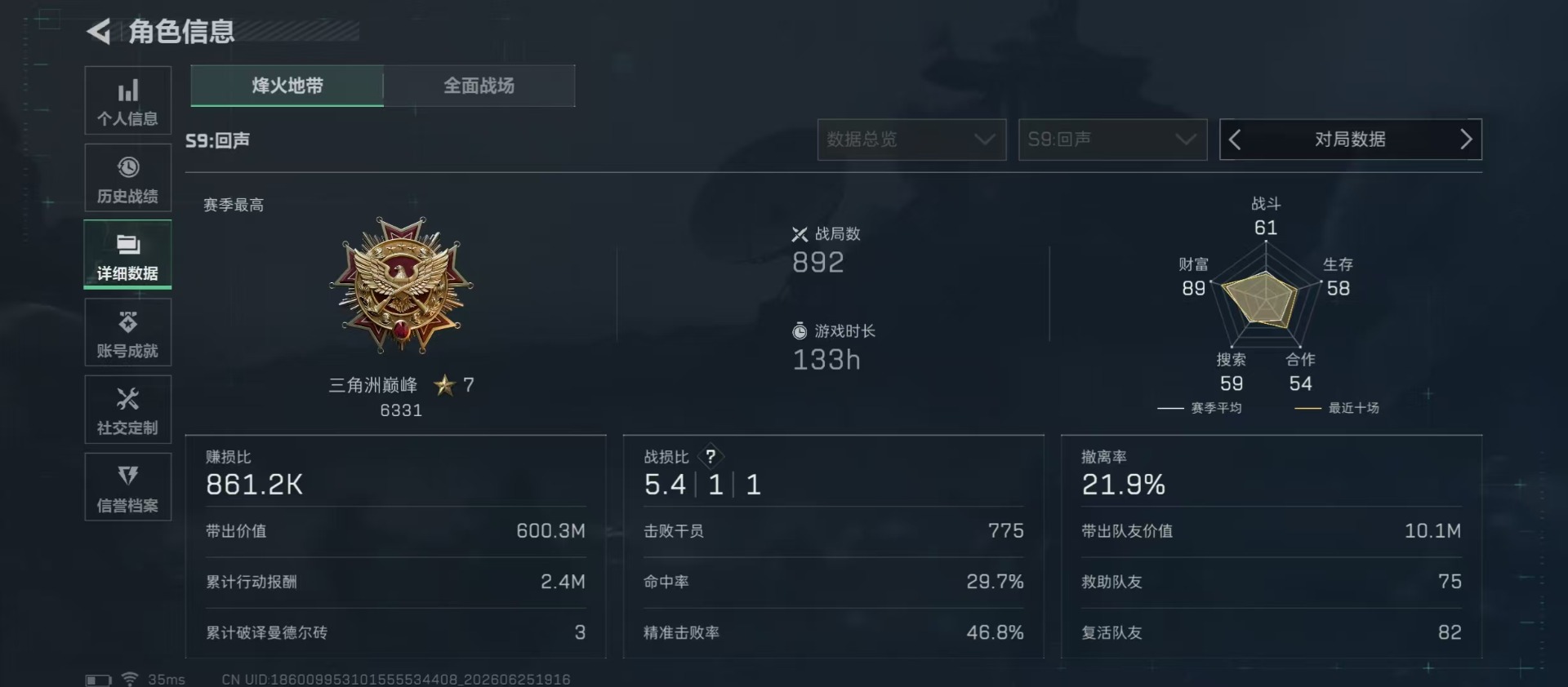SJZQM4192050三角洲行动账号详情图21 SJZQM4192050三角洲行动账号详情图21