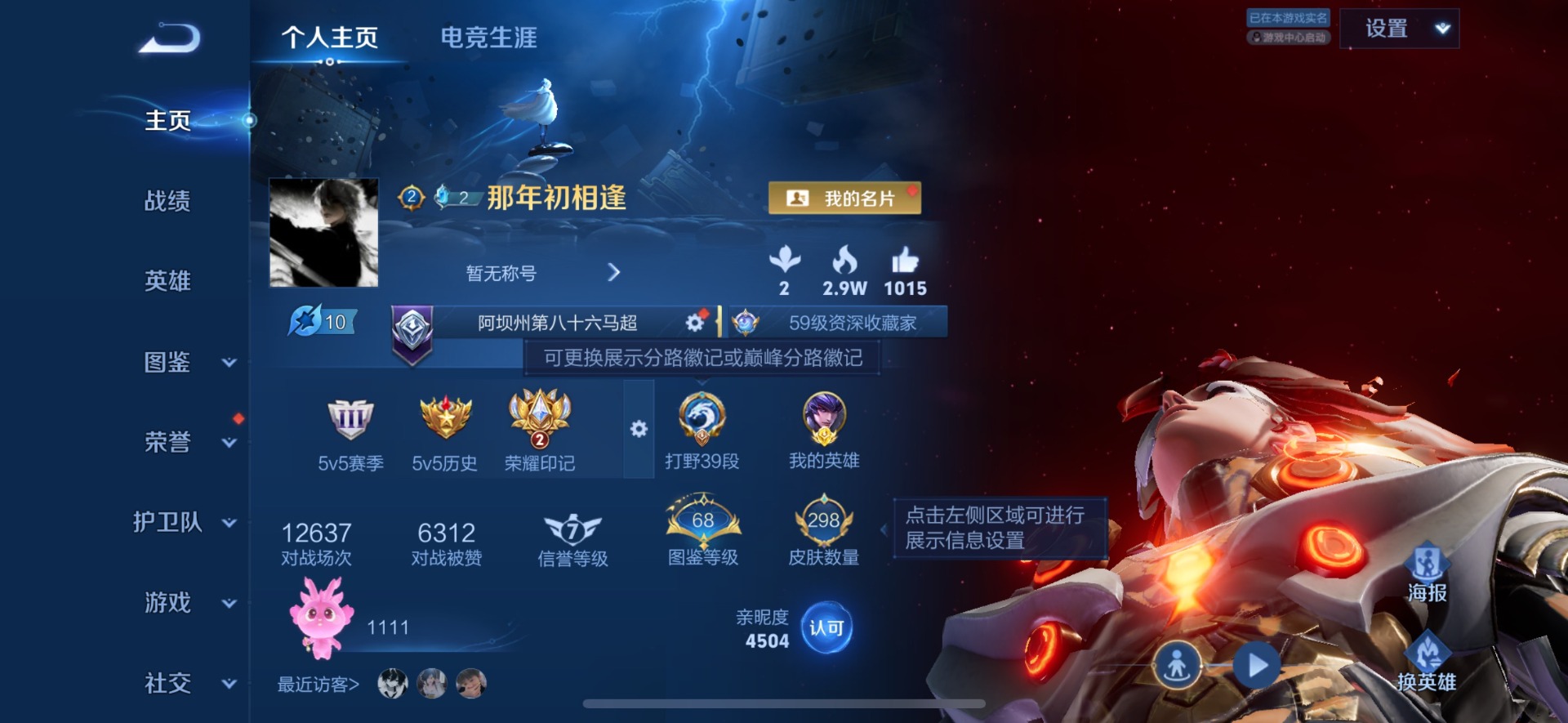 WZQM4458674王者荣耀账号详情图4 WZQM4458674王者荣耀账号详情图4