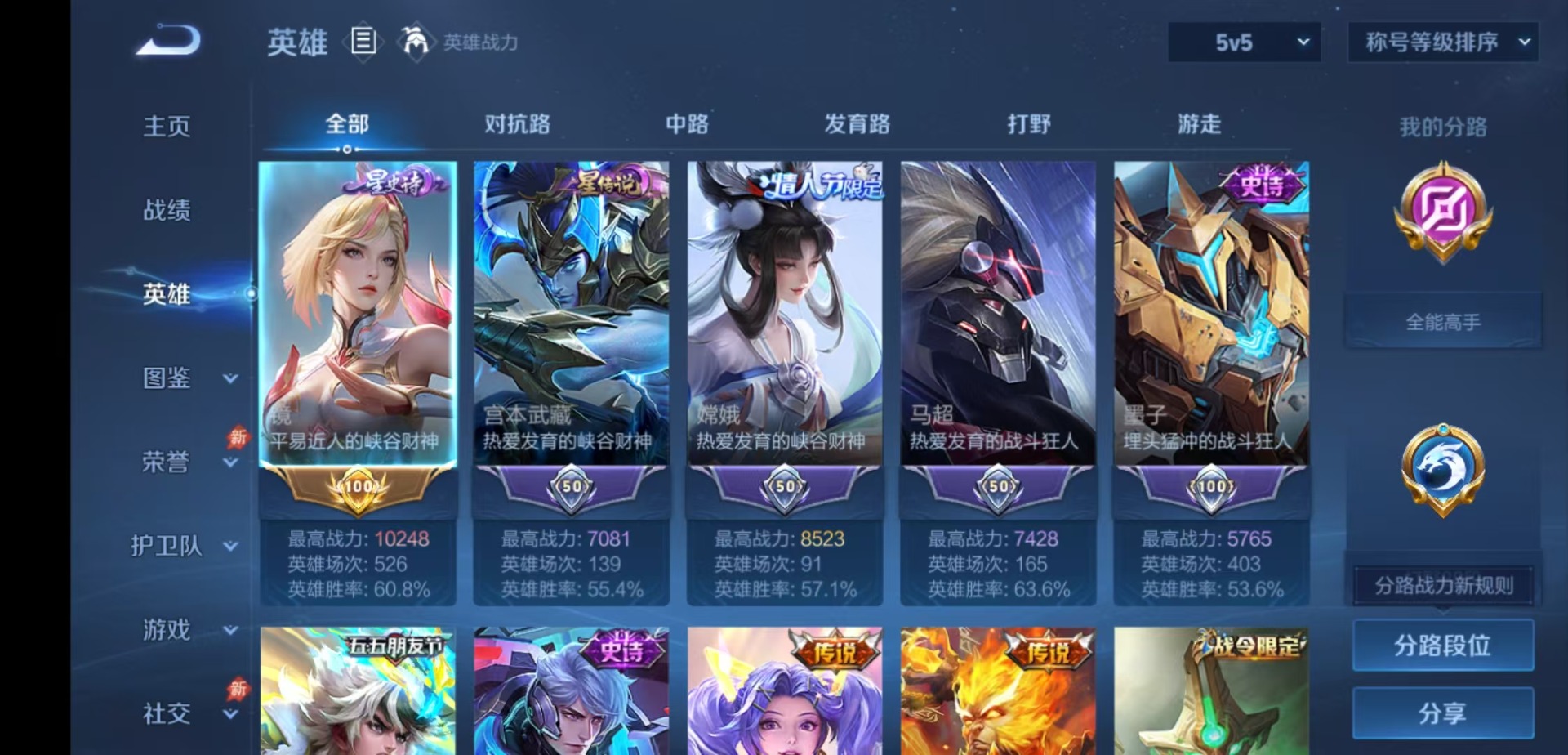 WZQM4455166王者荣耀账号详情图5