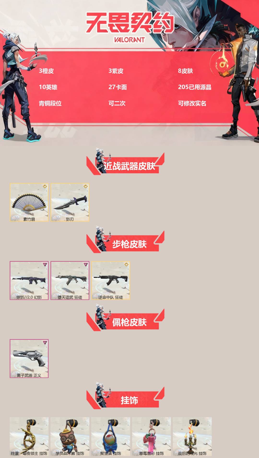 WWQQM474514无畏契约账号详情图3 WWQQM474514无畏契约账号详情图3