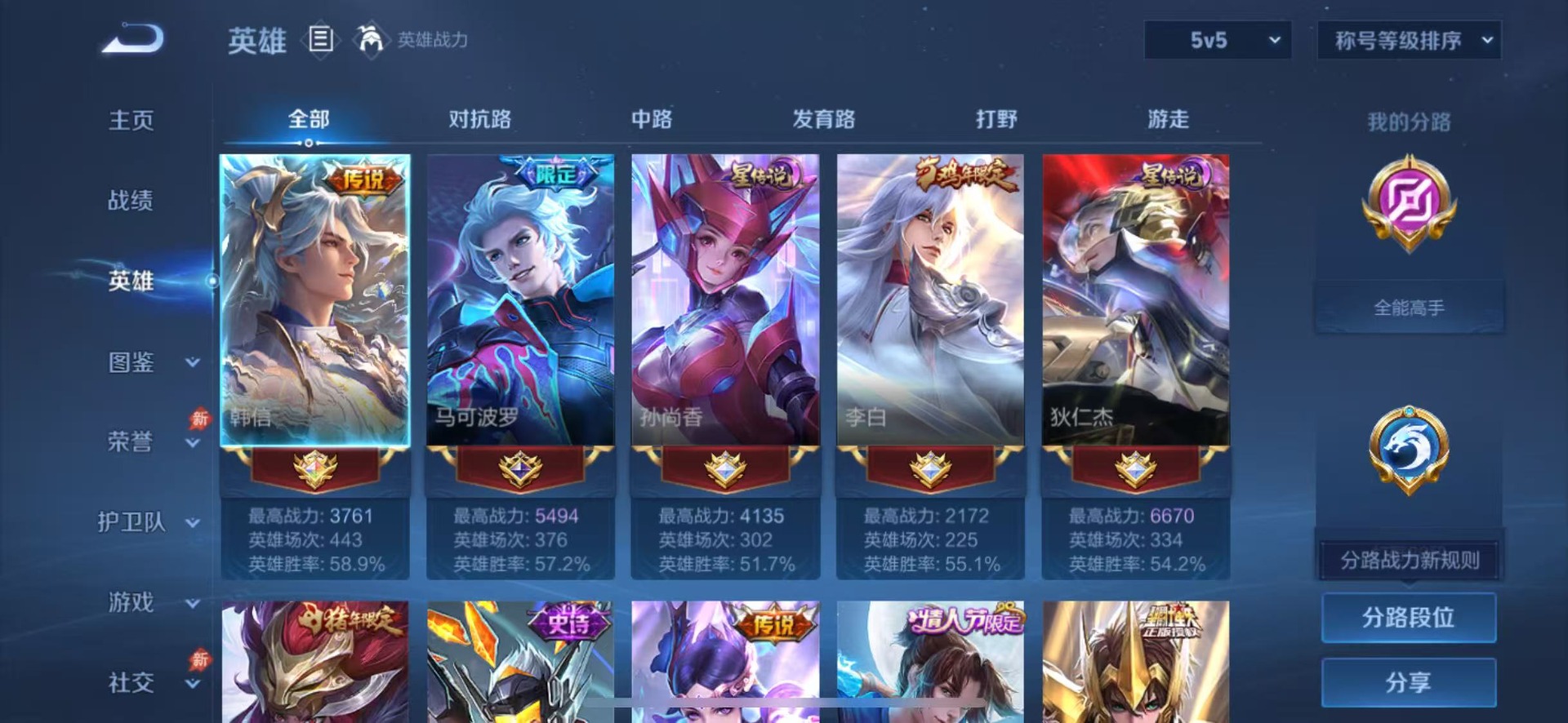 WZQM4523480王者荣耀账号详情图5