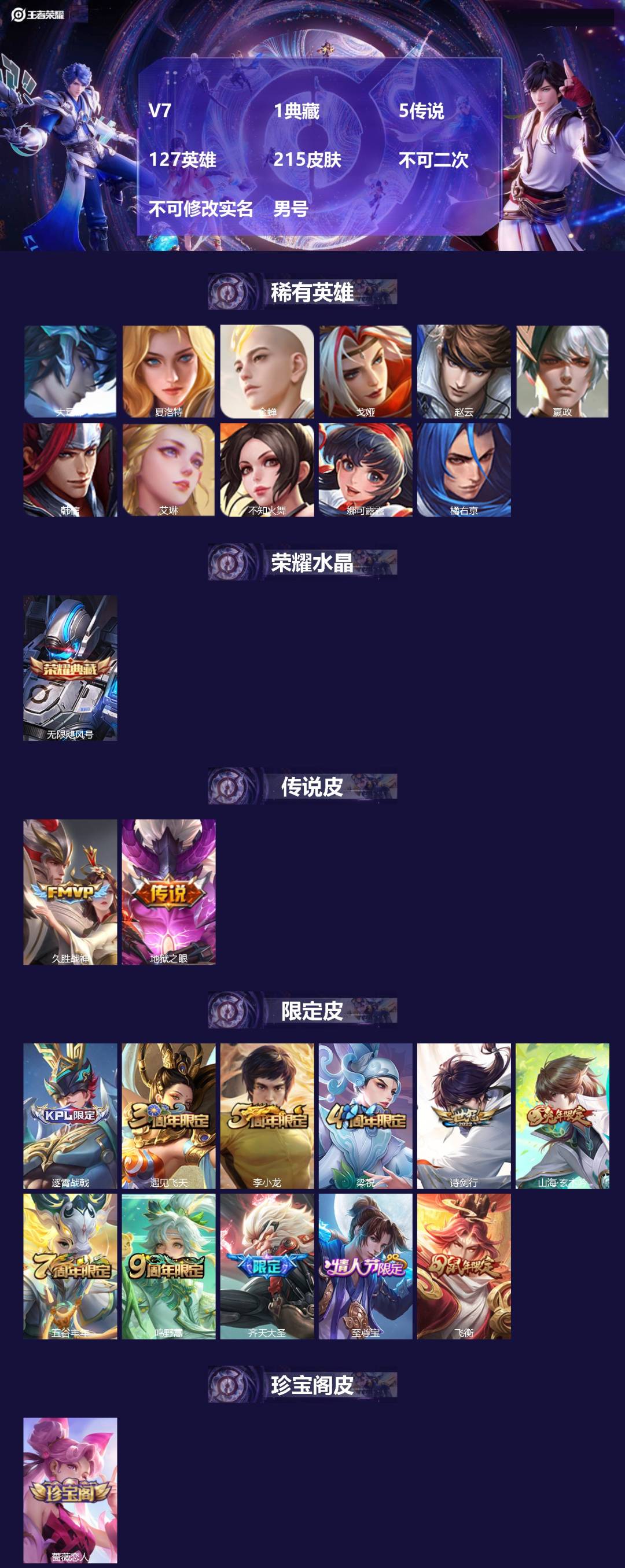 WZMMN4591489王者荣耀账号详情图3