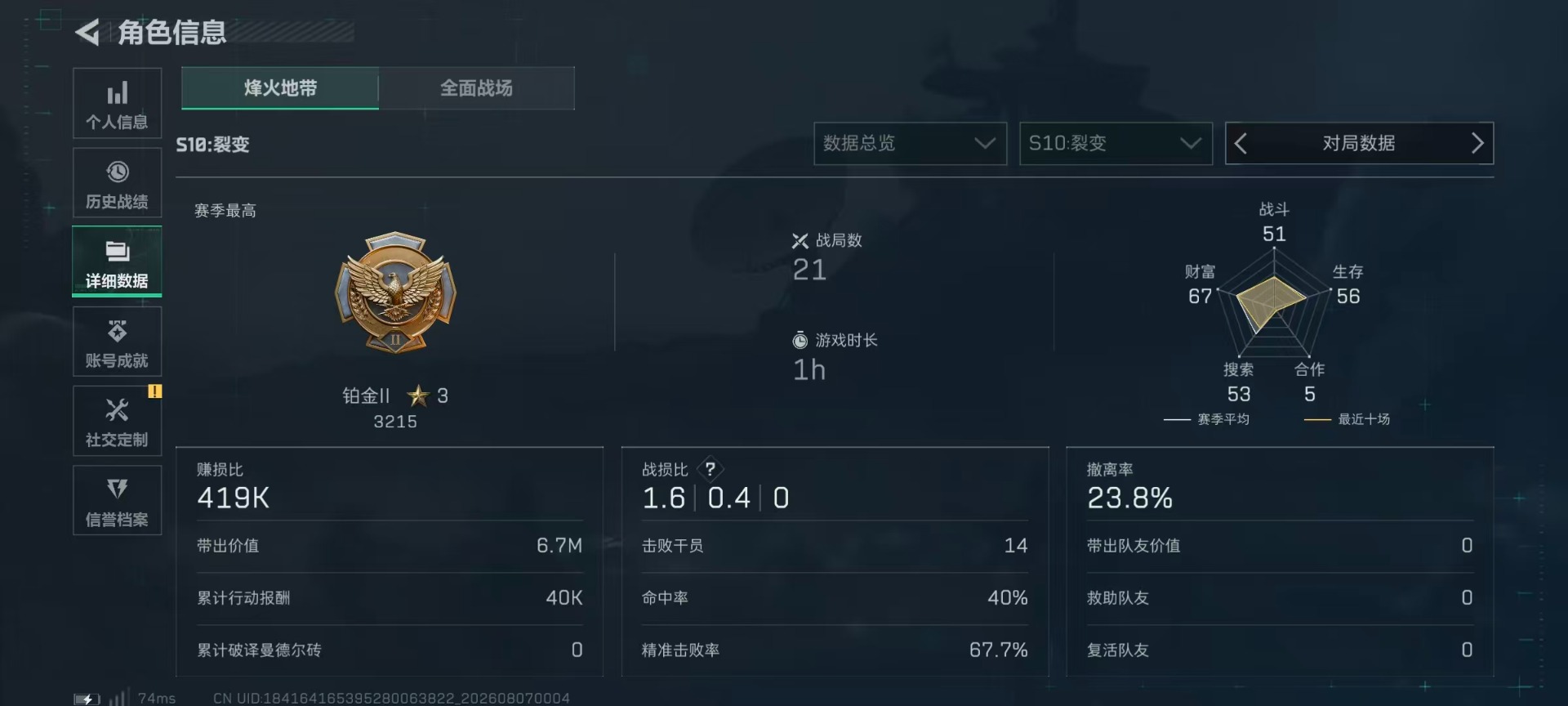 SJZQM4231676三角洲行动账号详情图7 SJZQM4231676三角洲行动账号详情图7