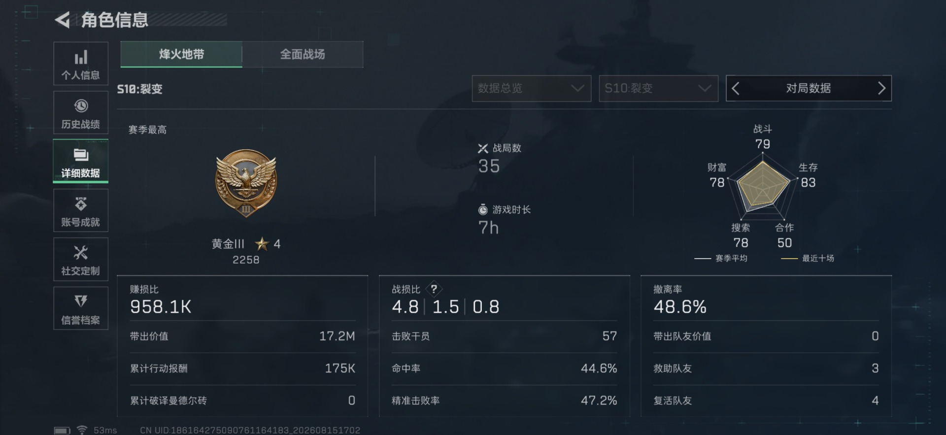 SJZMMN4259136三角洲行动账号详情图5