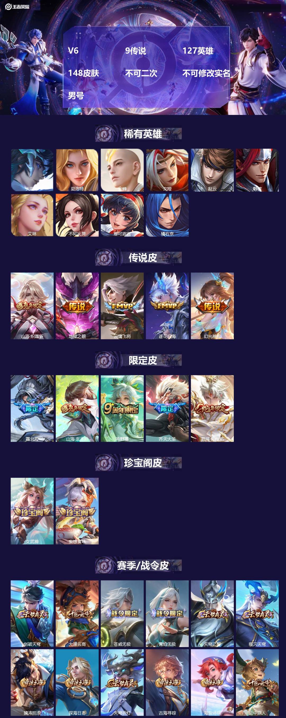 WZMMN4582234王者荣耀账号详情图3 WZMMN4582234王者荣耀账号详情图3