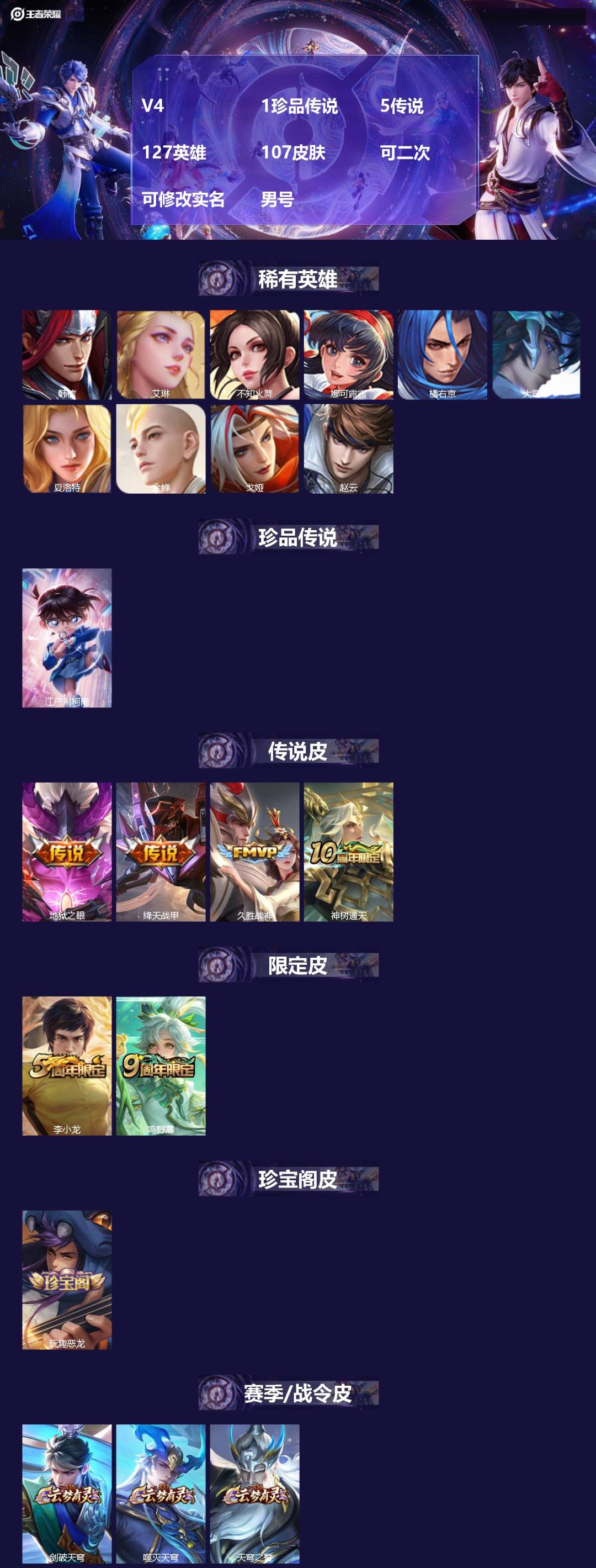 WZMMN4582524王者荣耀账号详情图3