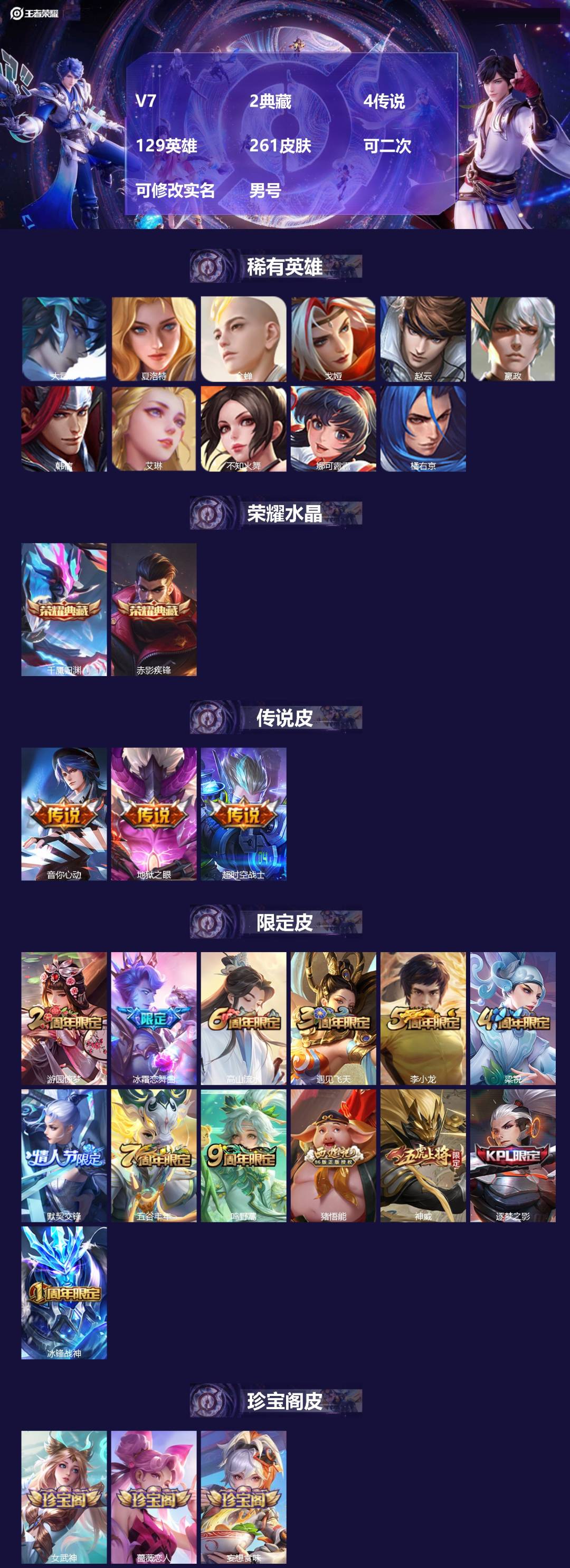 WZMMN4583484王者荣耀账号详情图3 WZMMN4583484王者荣耀账号详情图3