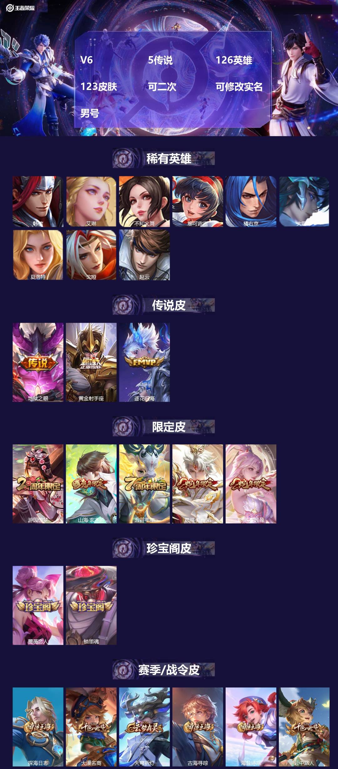 WZMMN4584039王者荣耀账号详情图3