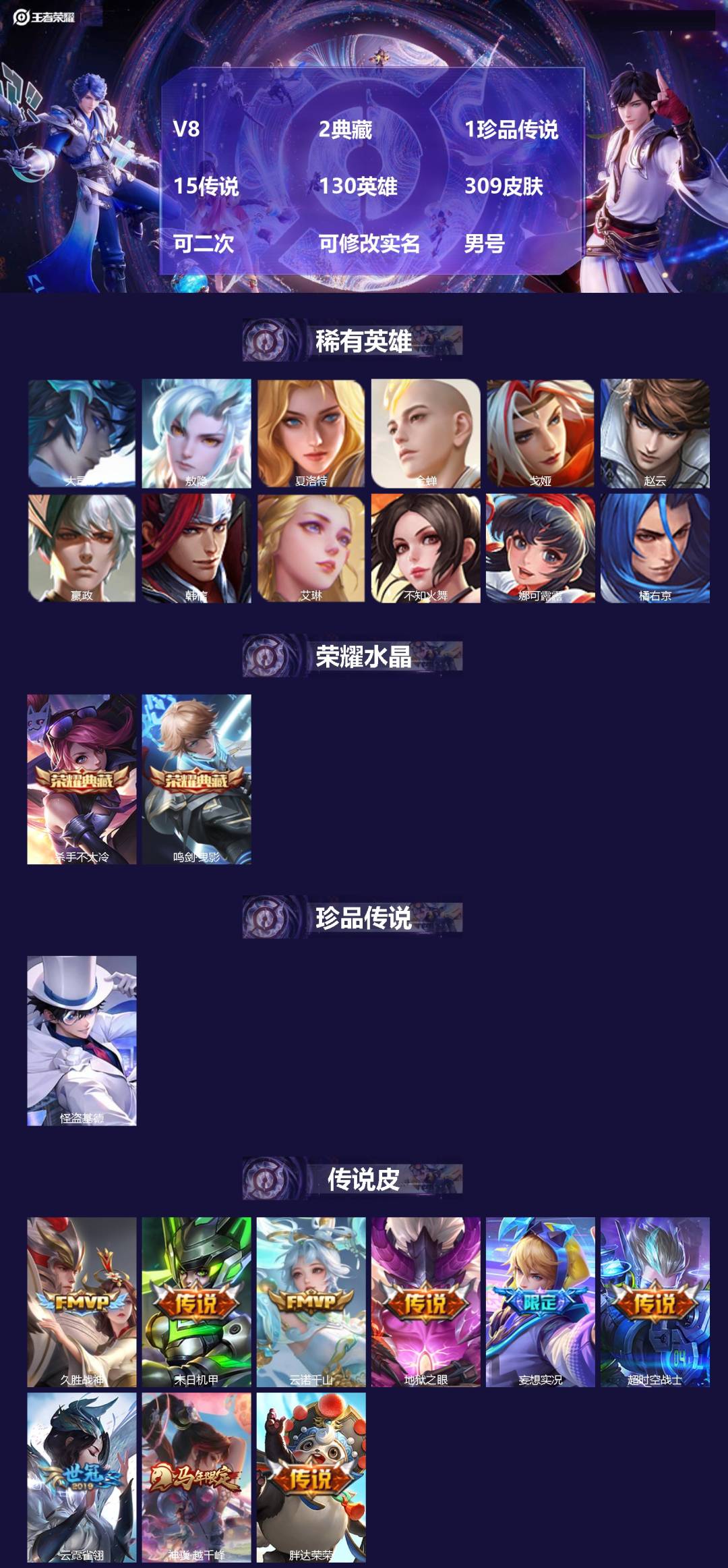 WZMMN4589059王者荣耀账号详情图3