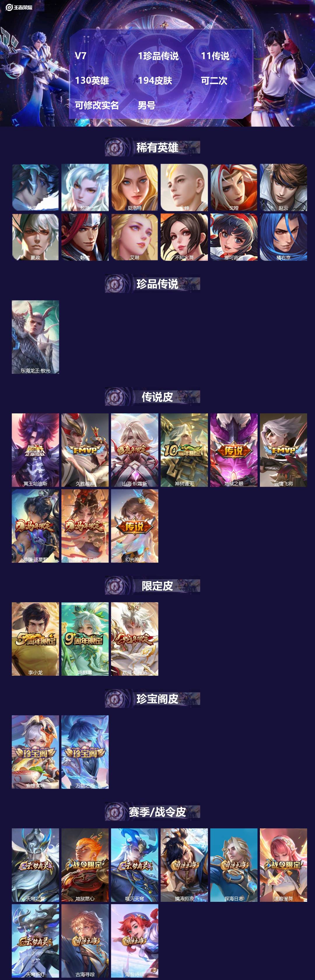 WZMMN4597257王者荣耀账号详情图3