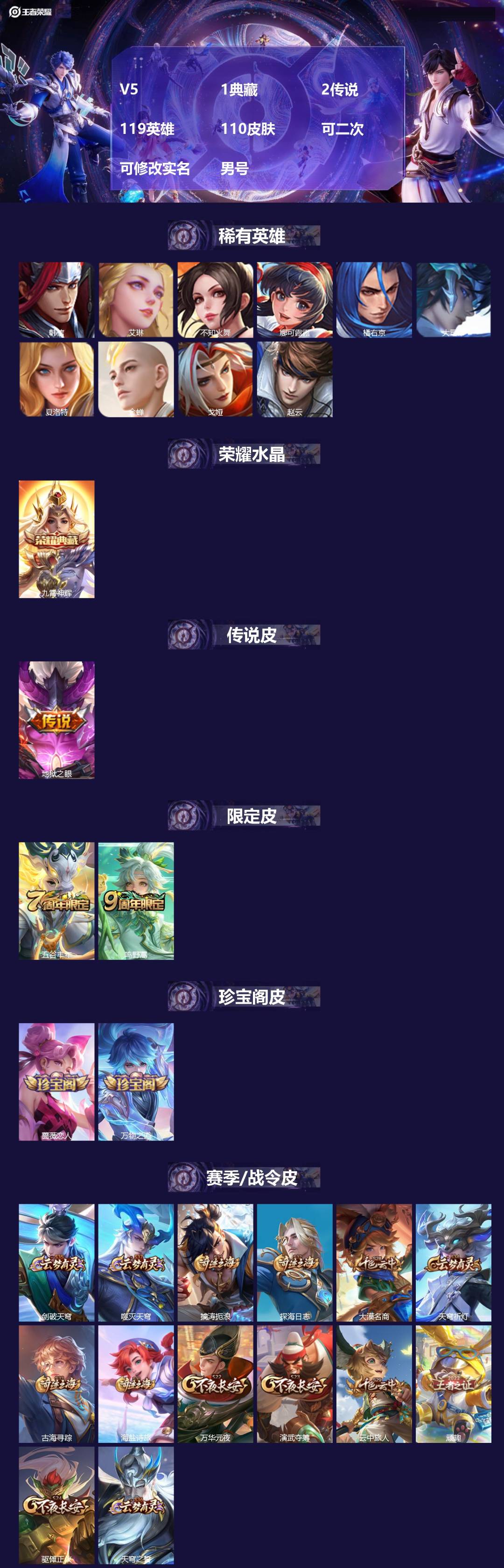 WZMMN4632366王者荣耀账号详情图3 WZMMN4632366王者荣耀账号详情图3