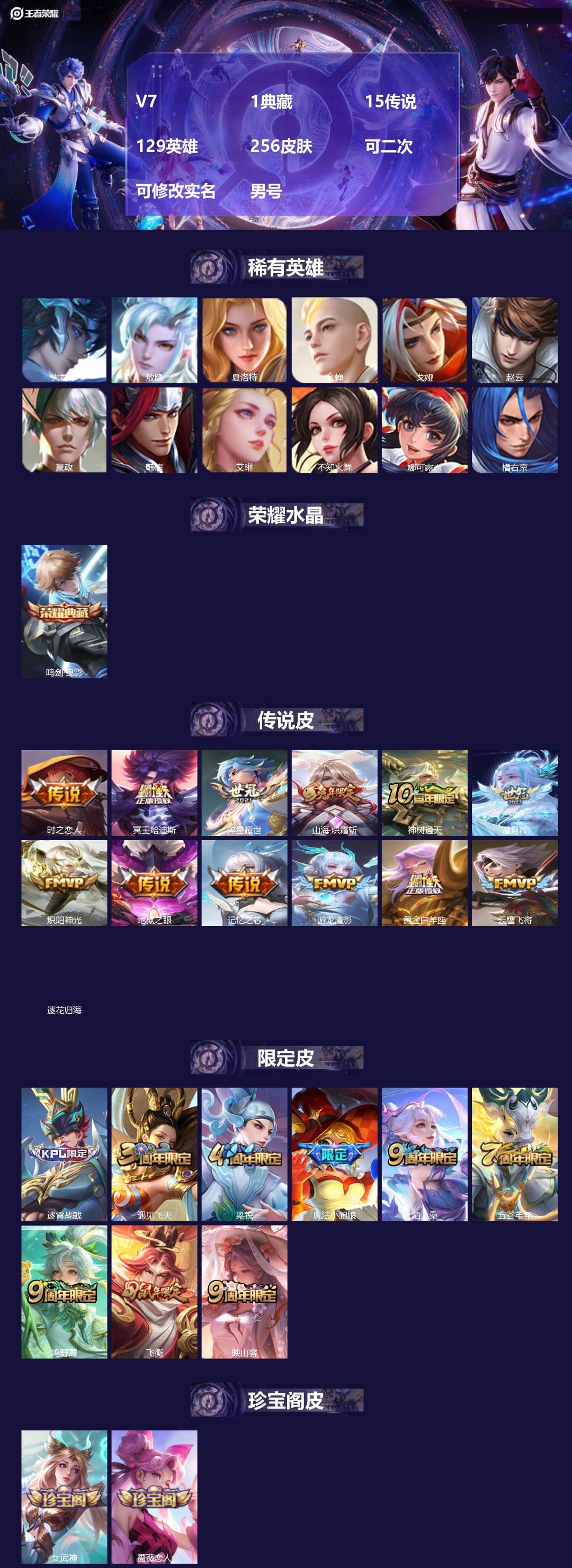 WZMMN4648365王者荣耀账号详情图3