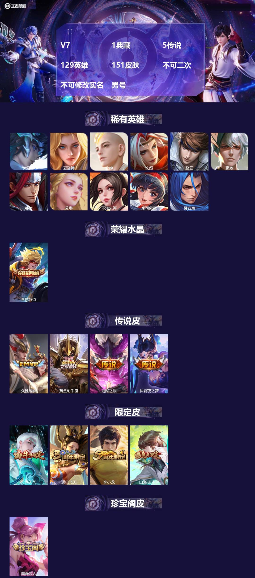 WZMMN4660068王者荣耀账号详情图3 WZMMN4660068王者荣耀账号详情图3