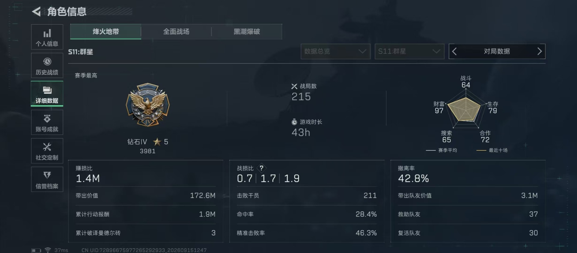 SJZMMN4312743三角洲行动账号详情图21 SJZMMN4312743三角洲行动账号详情图21