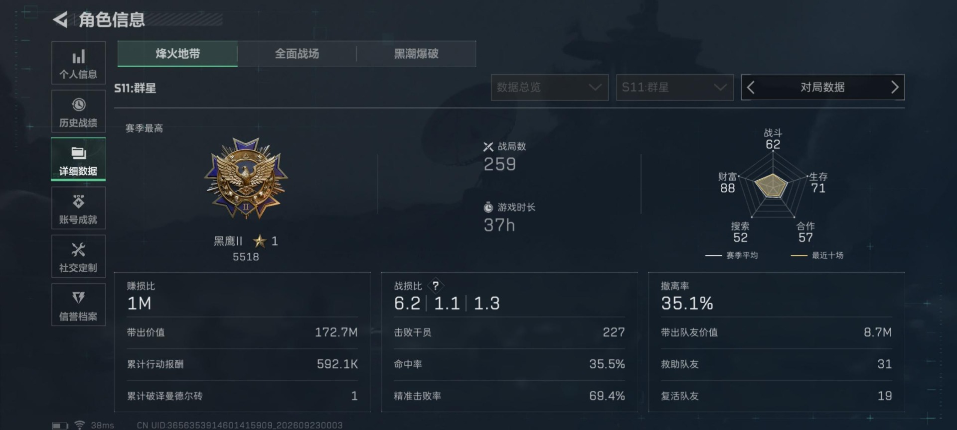 SJZMMN4346966三角洲行动账号详情图17