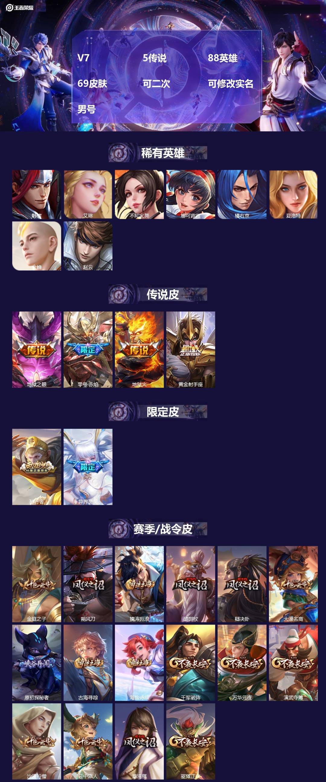 WZMMN4693299王者荣耀账号详情图3