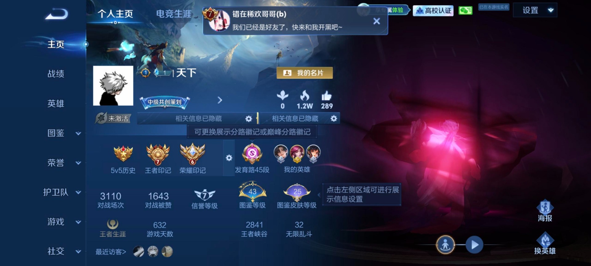 WZQM4698315王者荣耀账号详情图3 WZQM4698315王者荣耀账号详情图3