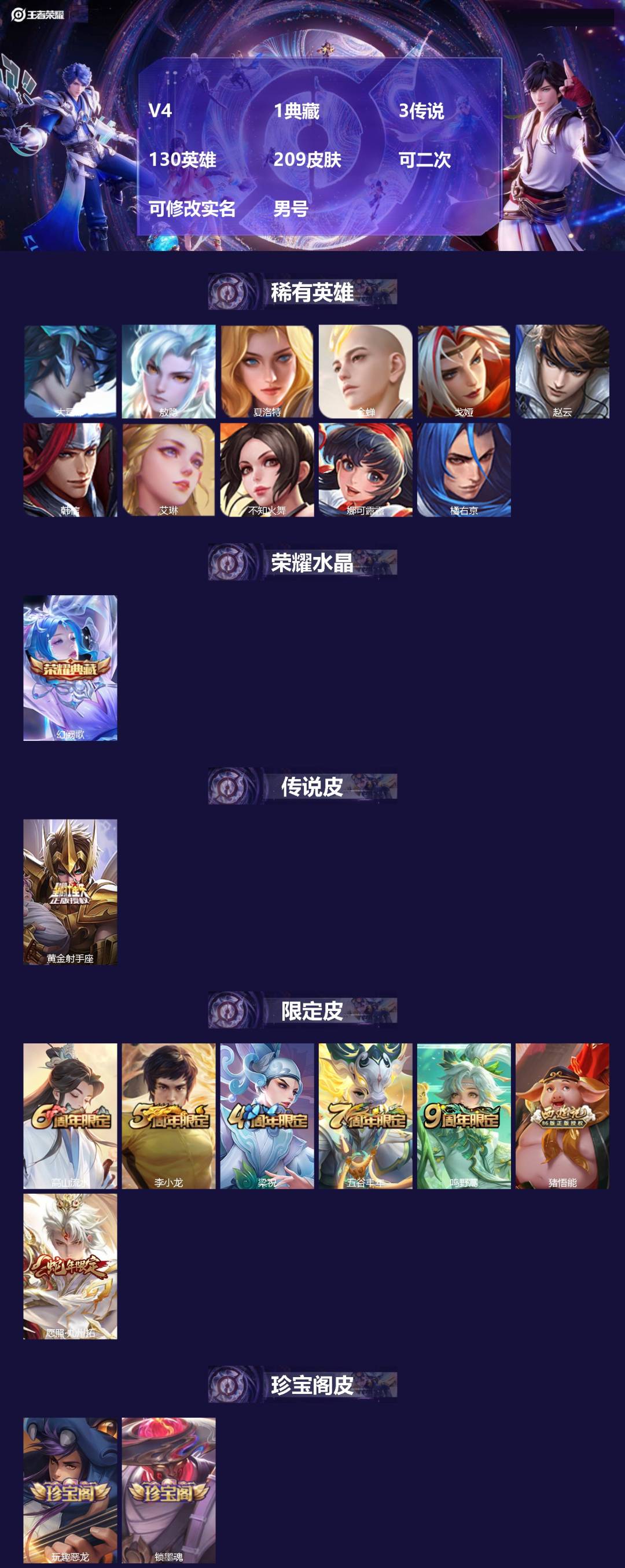 WZMMN4722015王者荣耀账号详情图4 WZMMN4722015王者荣耀账号详情图4