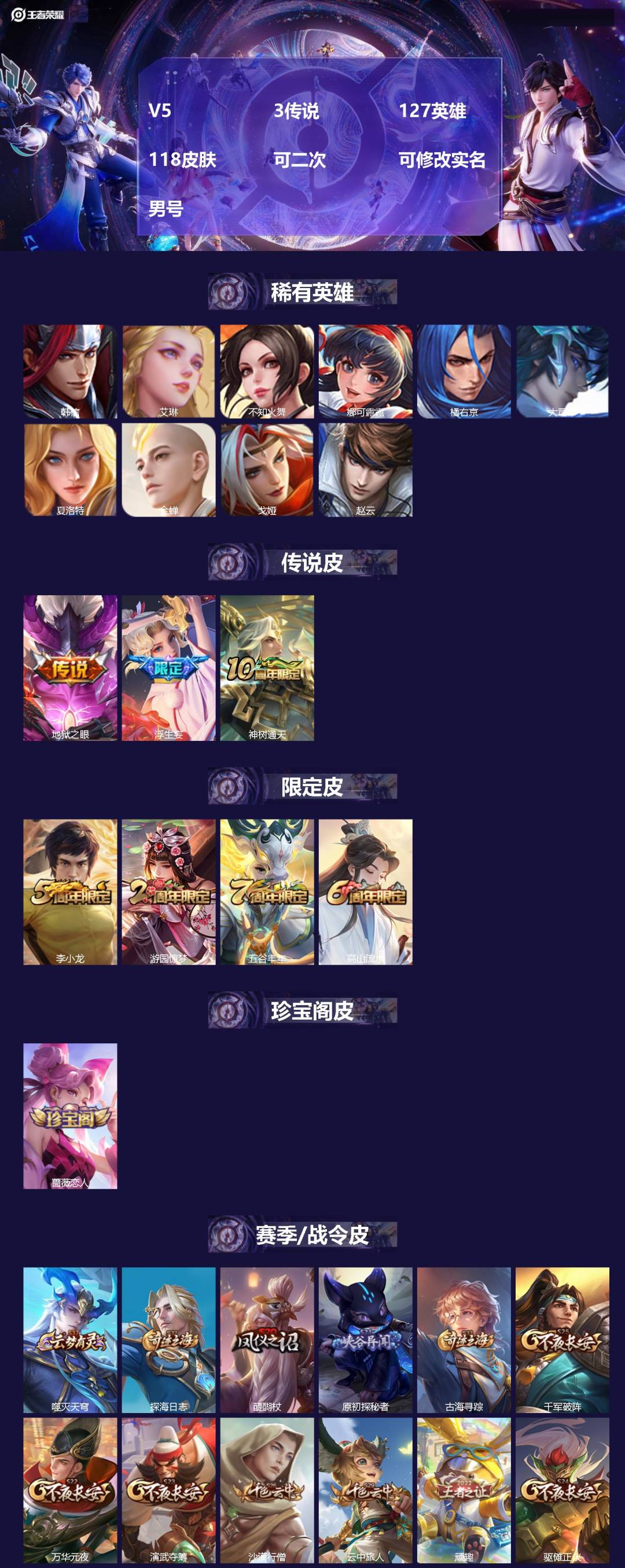 WZMMN4727743王者荣耀账号详情图3 WZMMN4727743王者荣耀账号详情图3