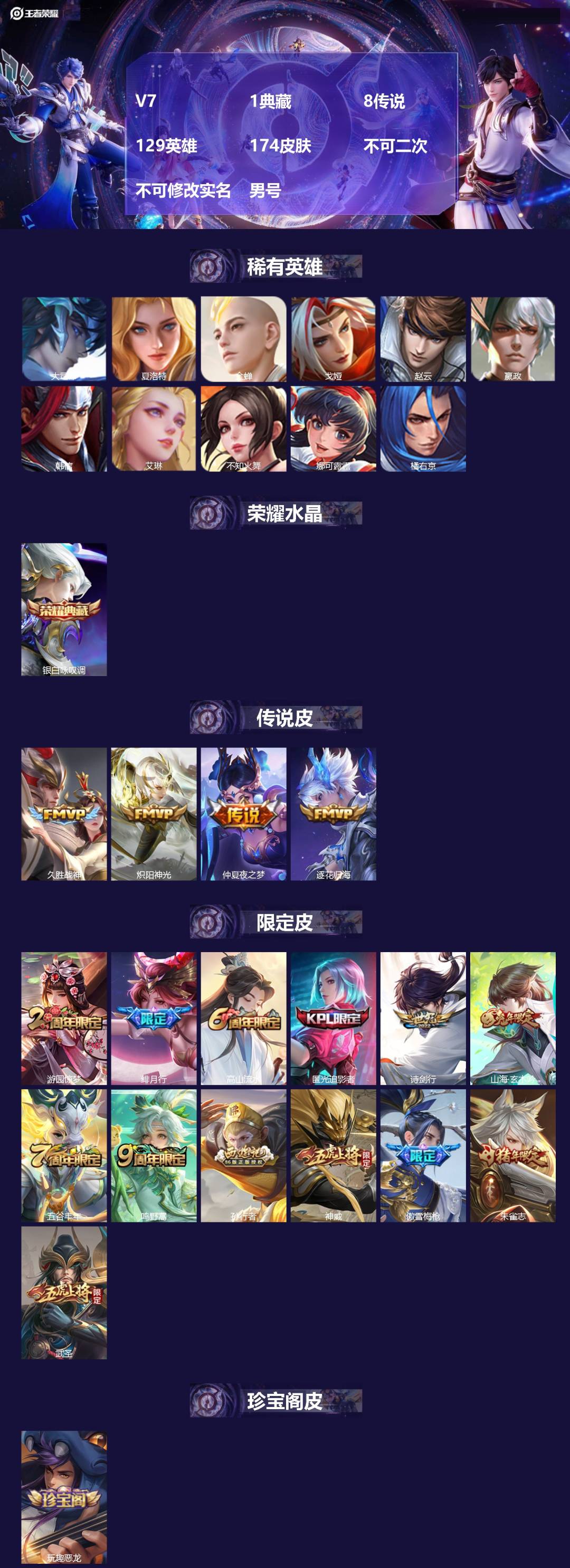 WZMMN4732867王者荣耀账号详情图4 WZMMN4732867王者荣耀账号详情图4