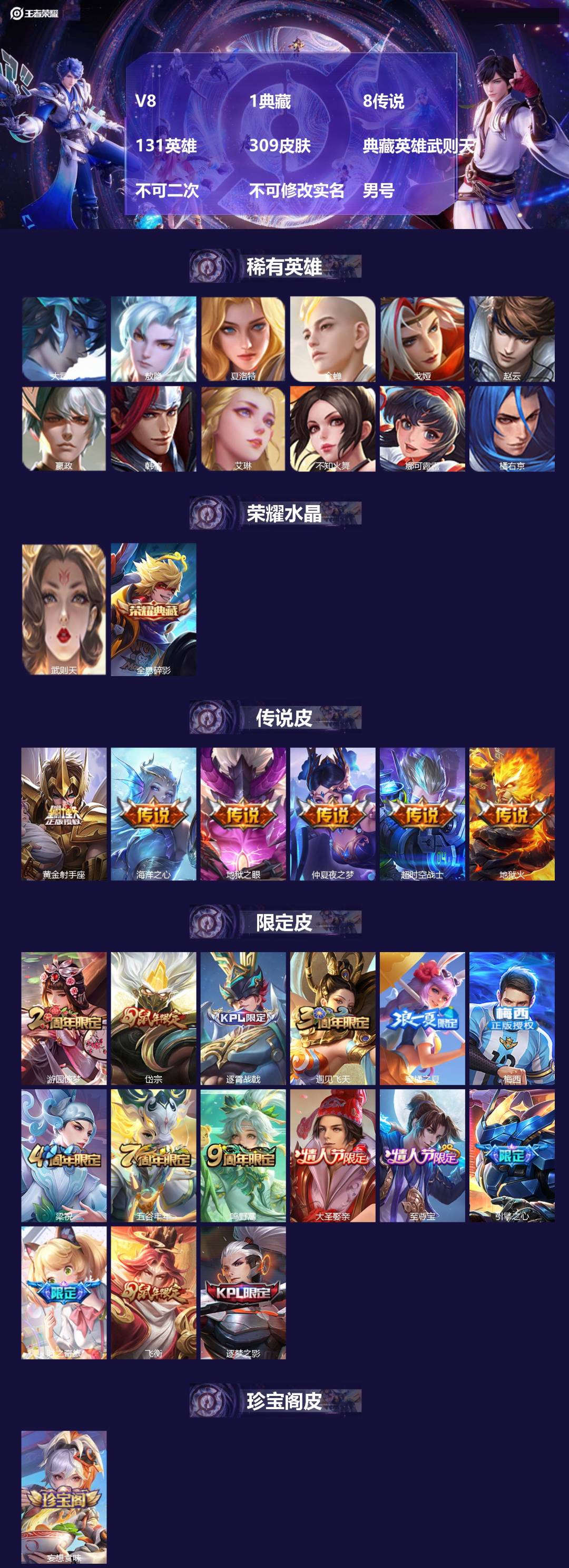 WZMMN4741774王者荣耀账号详情图3 WZMMN4741774王者荣耀账号详情图3