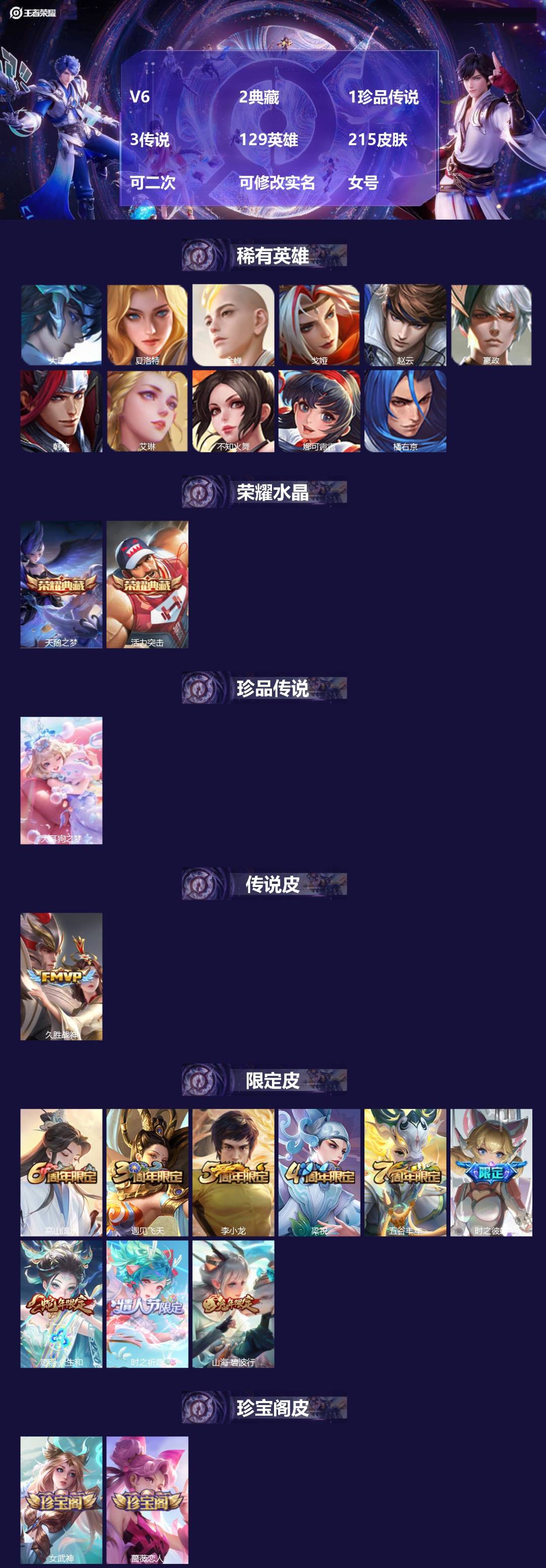 WZMMN4741812王者荣耀账号详情图3