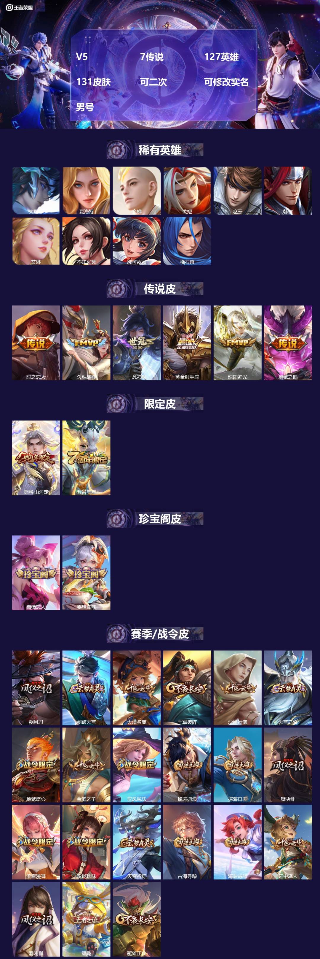 WZMMN4745207王者荣耀账号详情图3 WZMMN4745207王者荣耀账号详情图3