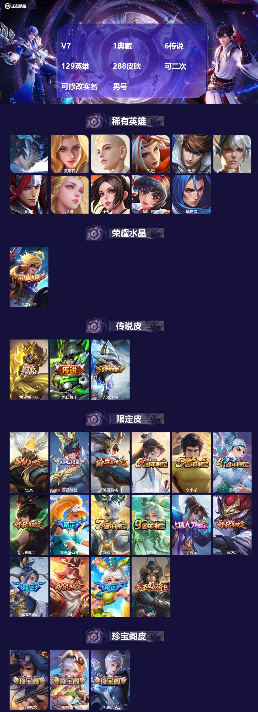 WZMMN4750483王者荣耀账号详情图3 WZMMN4750483王者荣耀账号详情图3