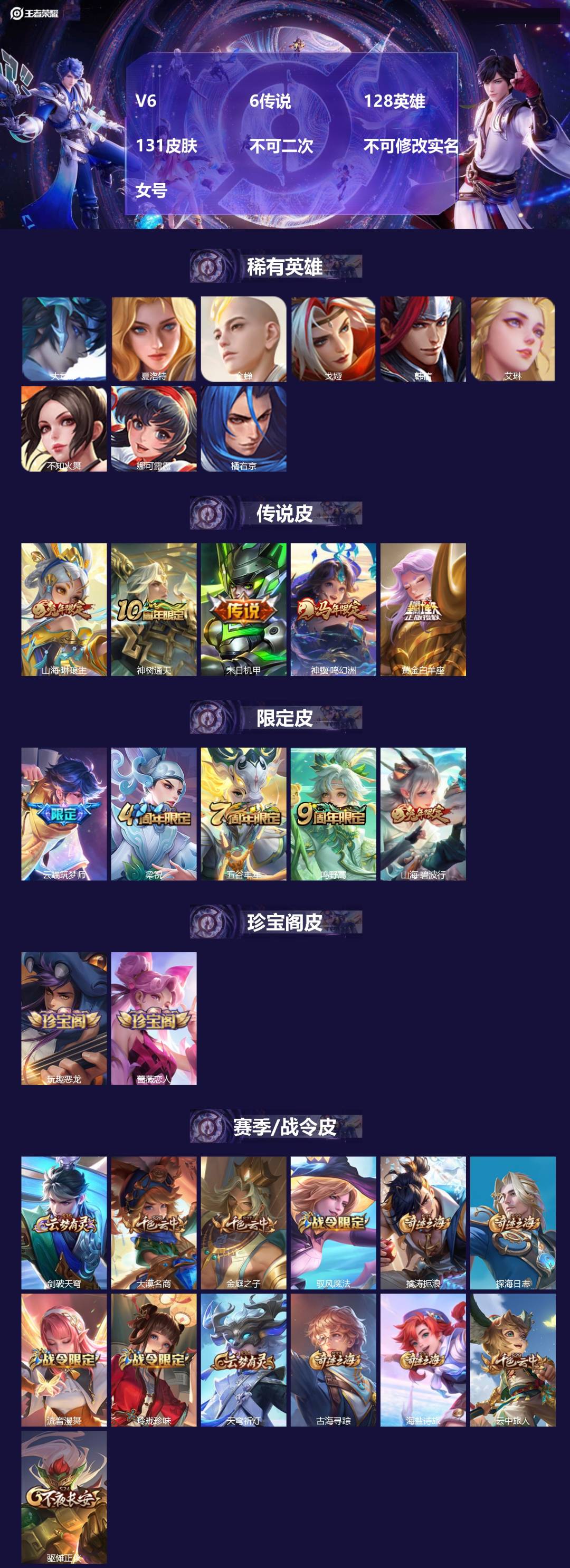 WZMMN4751139王者荣耀账号详情图3 WZMMN4751139王者荣耀账号详情图3